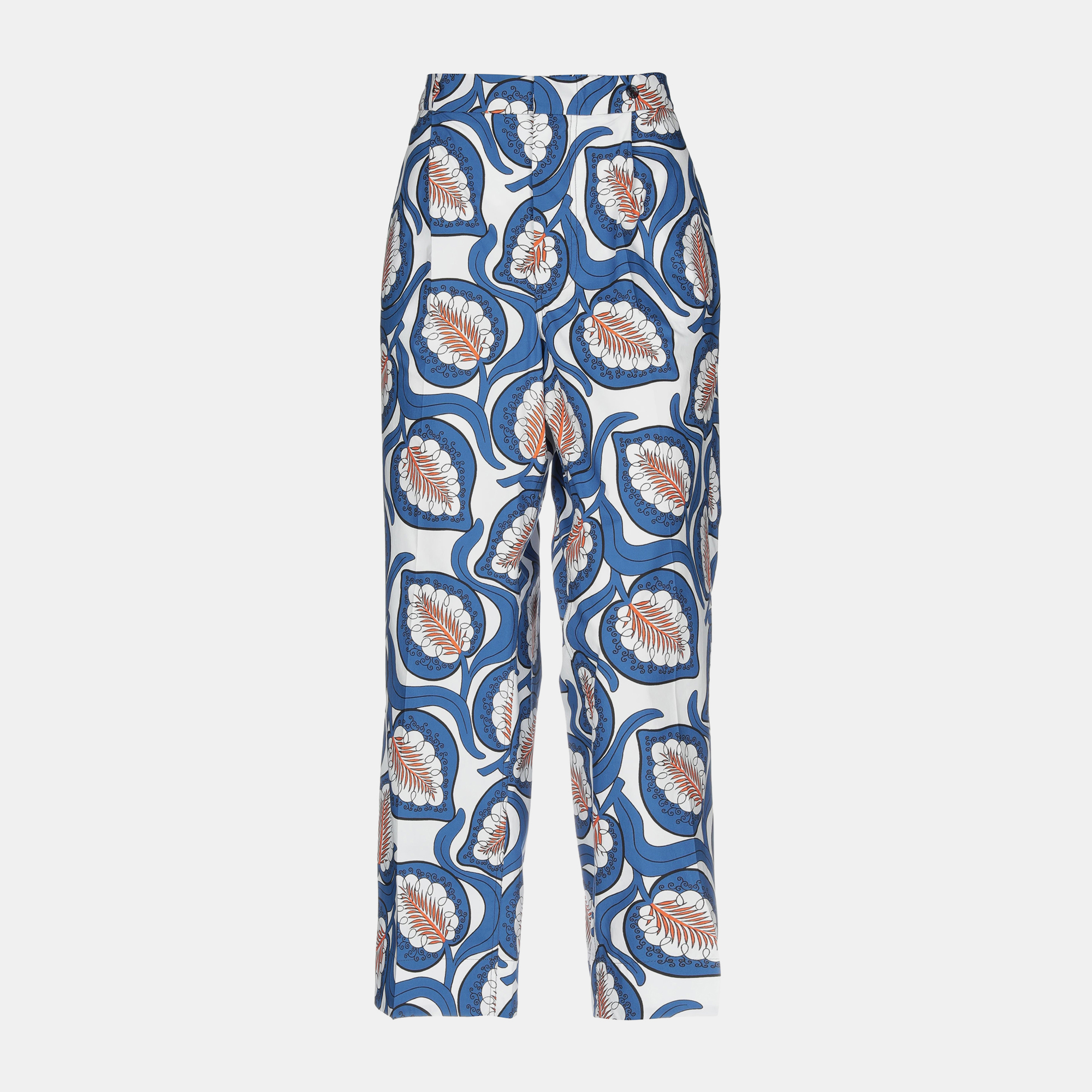 Pre-owned Marni Cotton Pants 42 In Blue