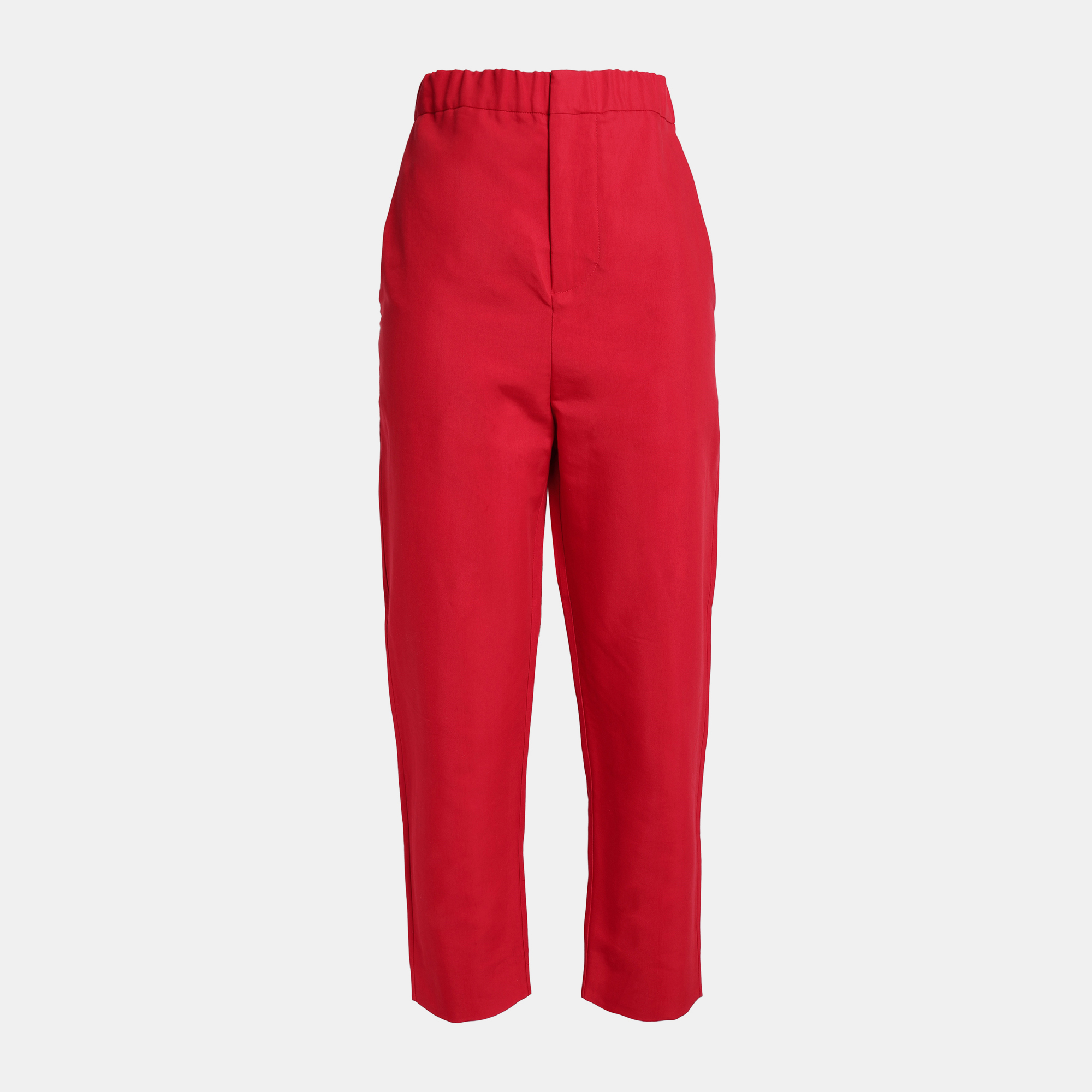 

Marni Red Cotton Blend Tapered Pants  (IT 38