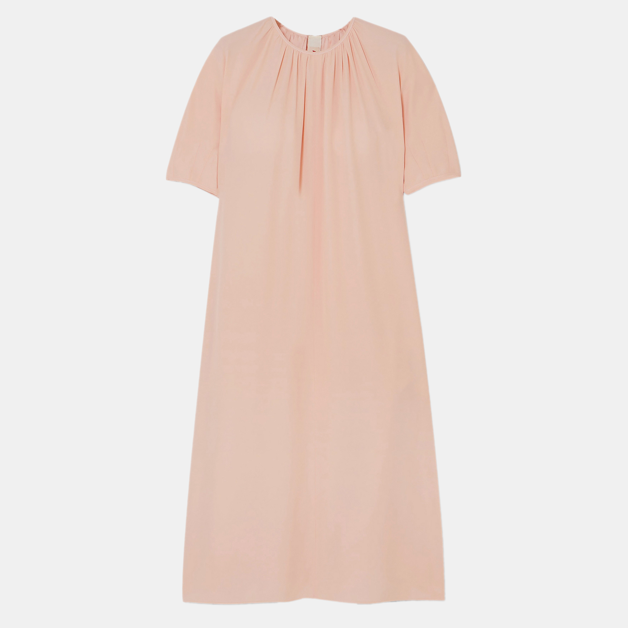 Pre-owned Marni Peach Viscose Midi Dress L (it 44) In Pink