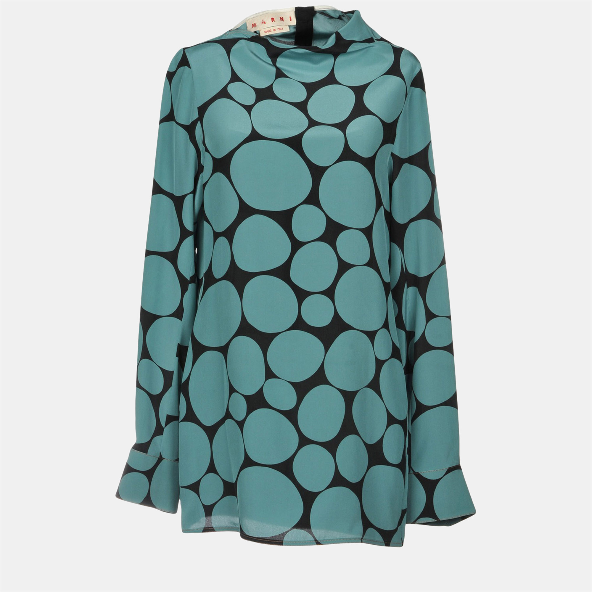 Pre-owned Marni Silk Top 36 In Blue