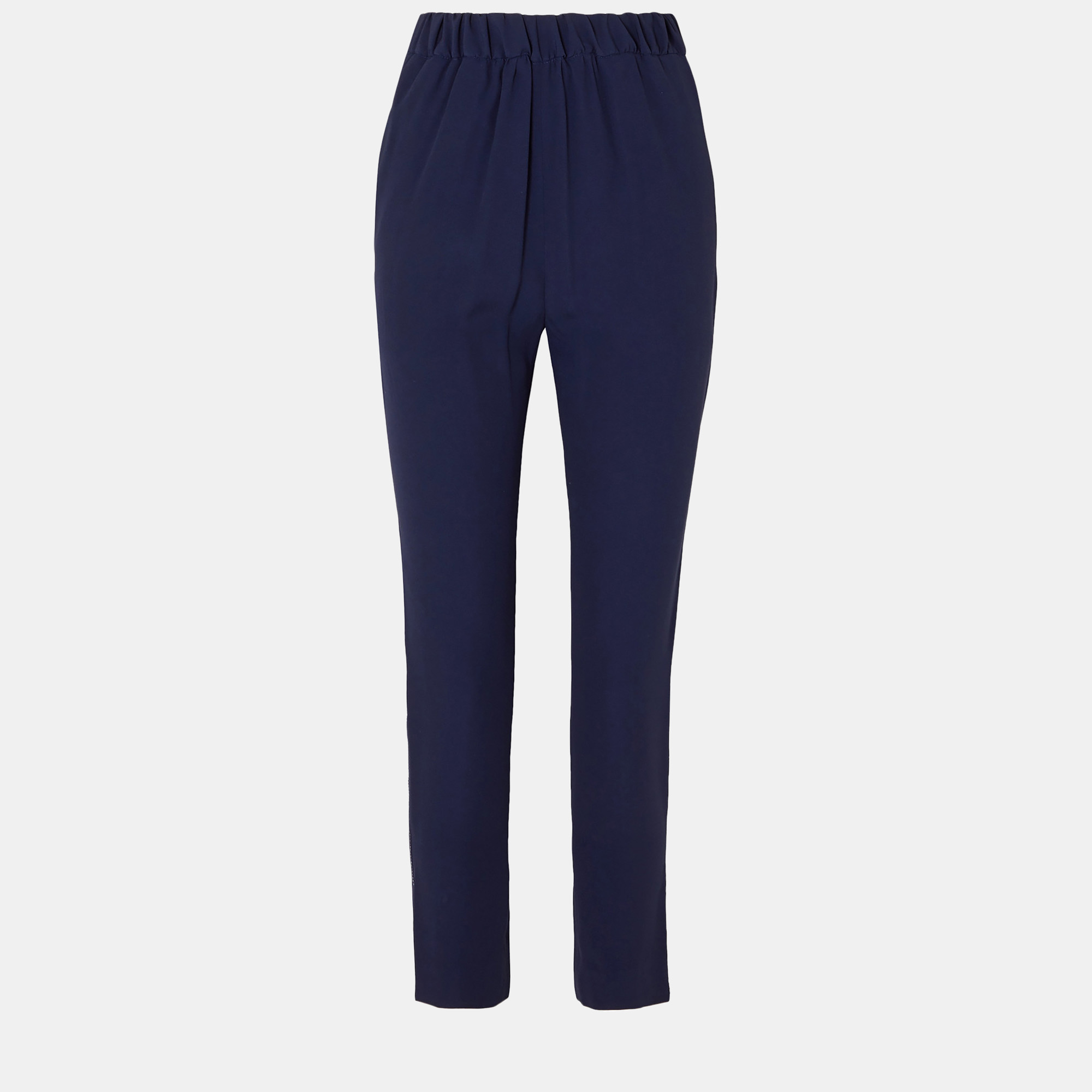 

Marni Navy Blue Crepe Trousers Size 38