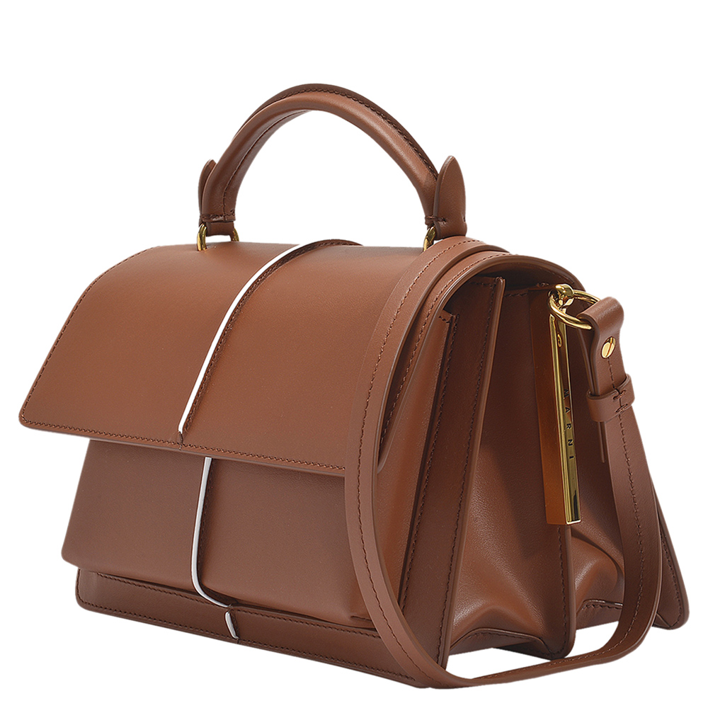

Marni Maroon/Brown Calfskin Leather Bag