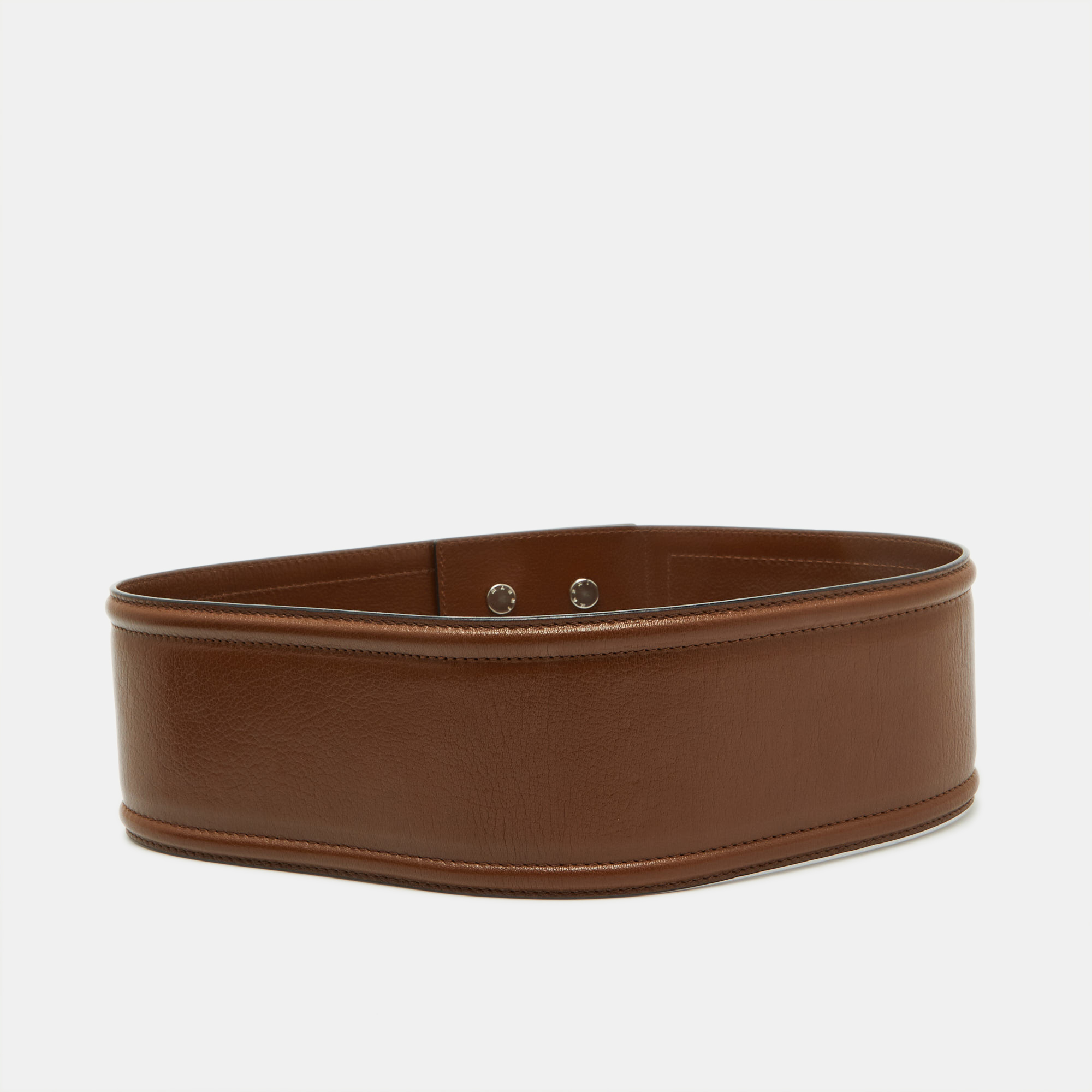 

Marni Brown Leather Wide Waist Belt 80 CM