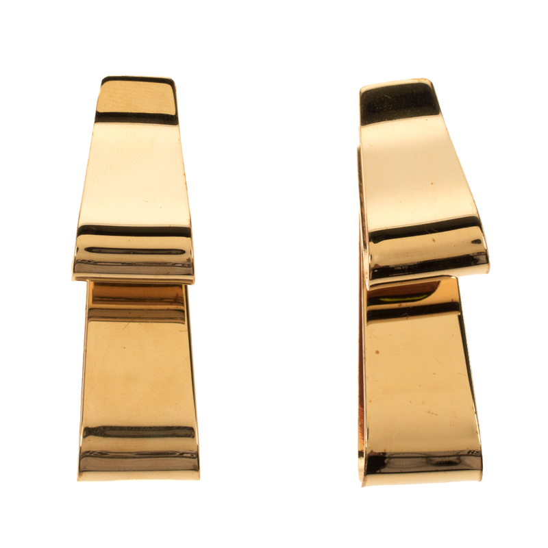Marni Gold Tone Long Movable Earrings