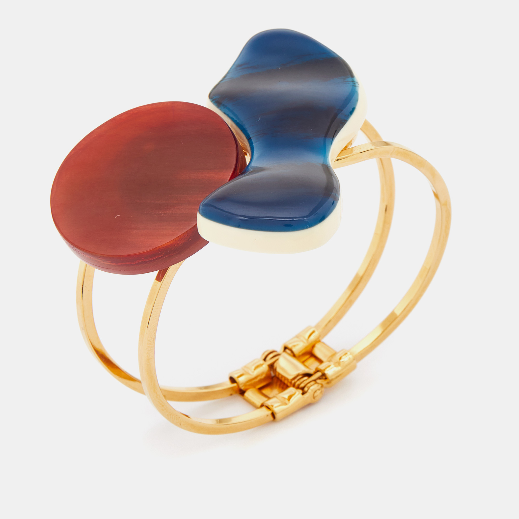 

Marni Multicolor Resin Gold Tone Cuff Bracelet