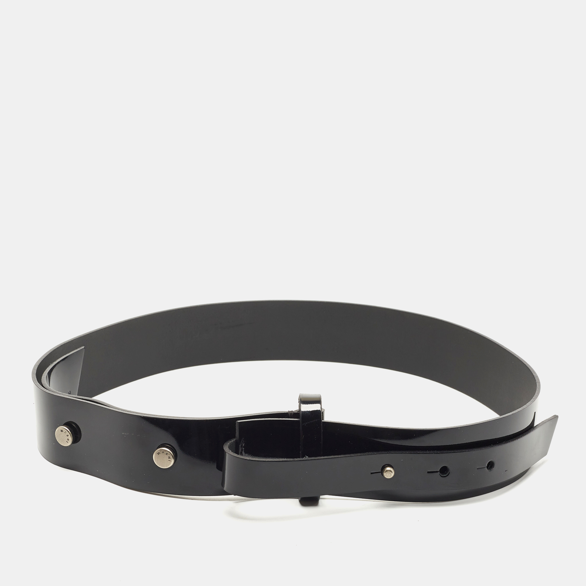 

Marni Black Patent Leather Waist Belt