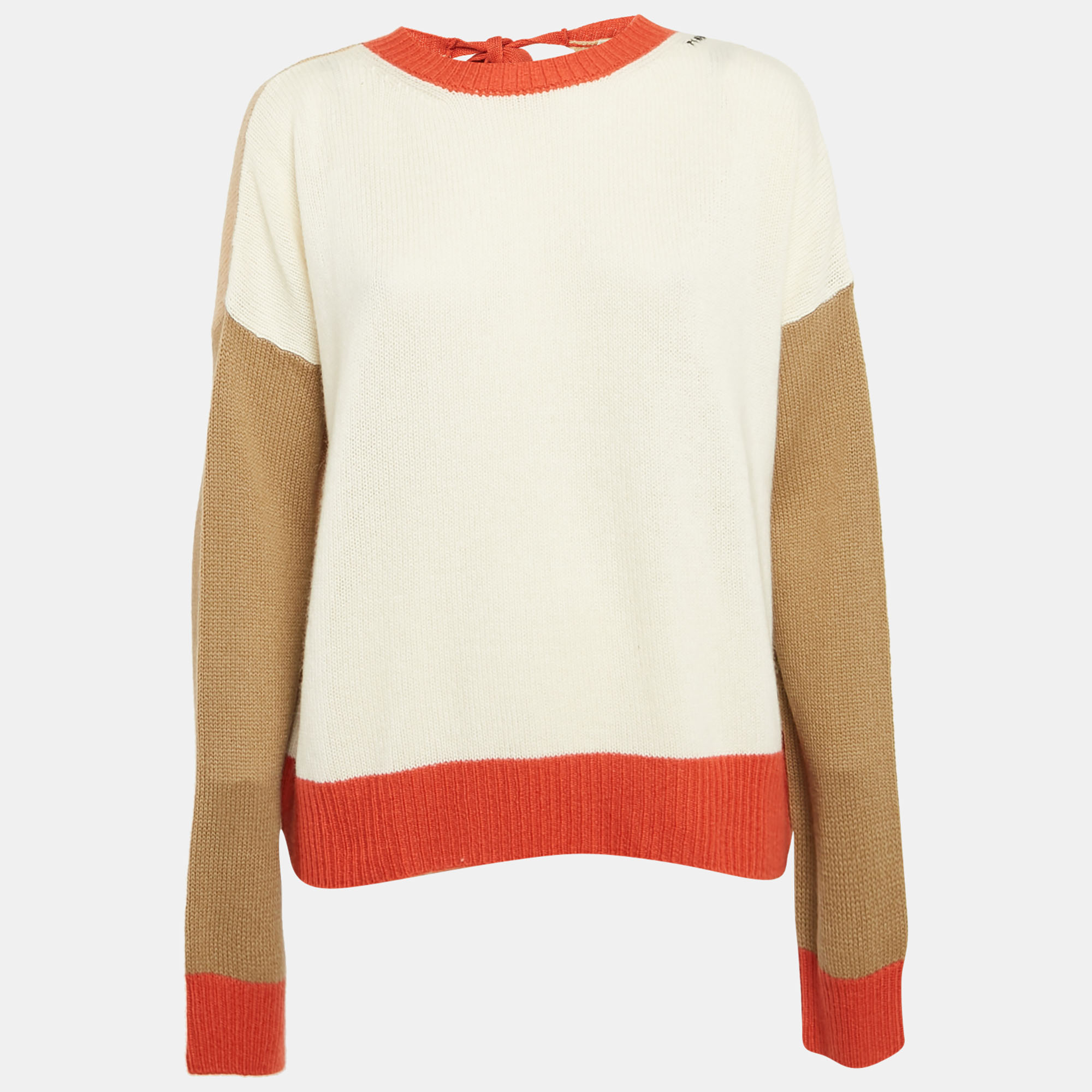 

Marni Multicolor Cashmere Knit Open Back Sweater M