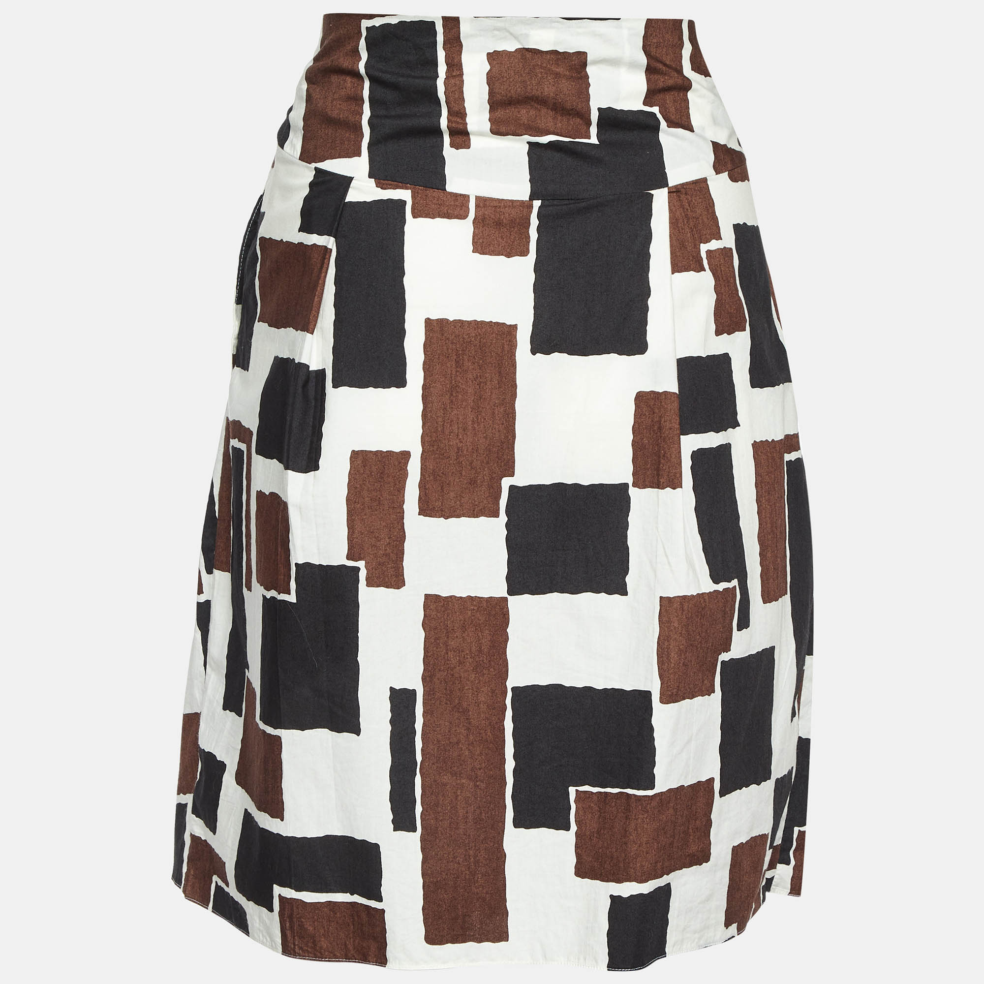 Marni Multicolor Printed Tie-Up Waist Detail Mini Skirt S 