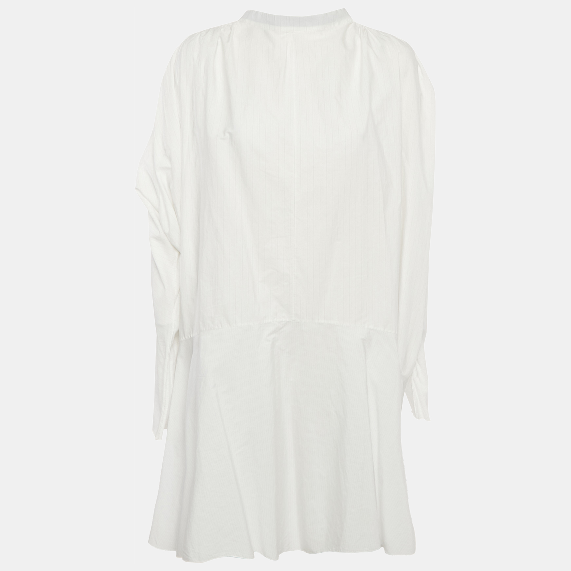 

Marni White Striped Cotton Loose Fit Midi Dress S