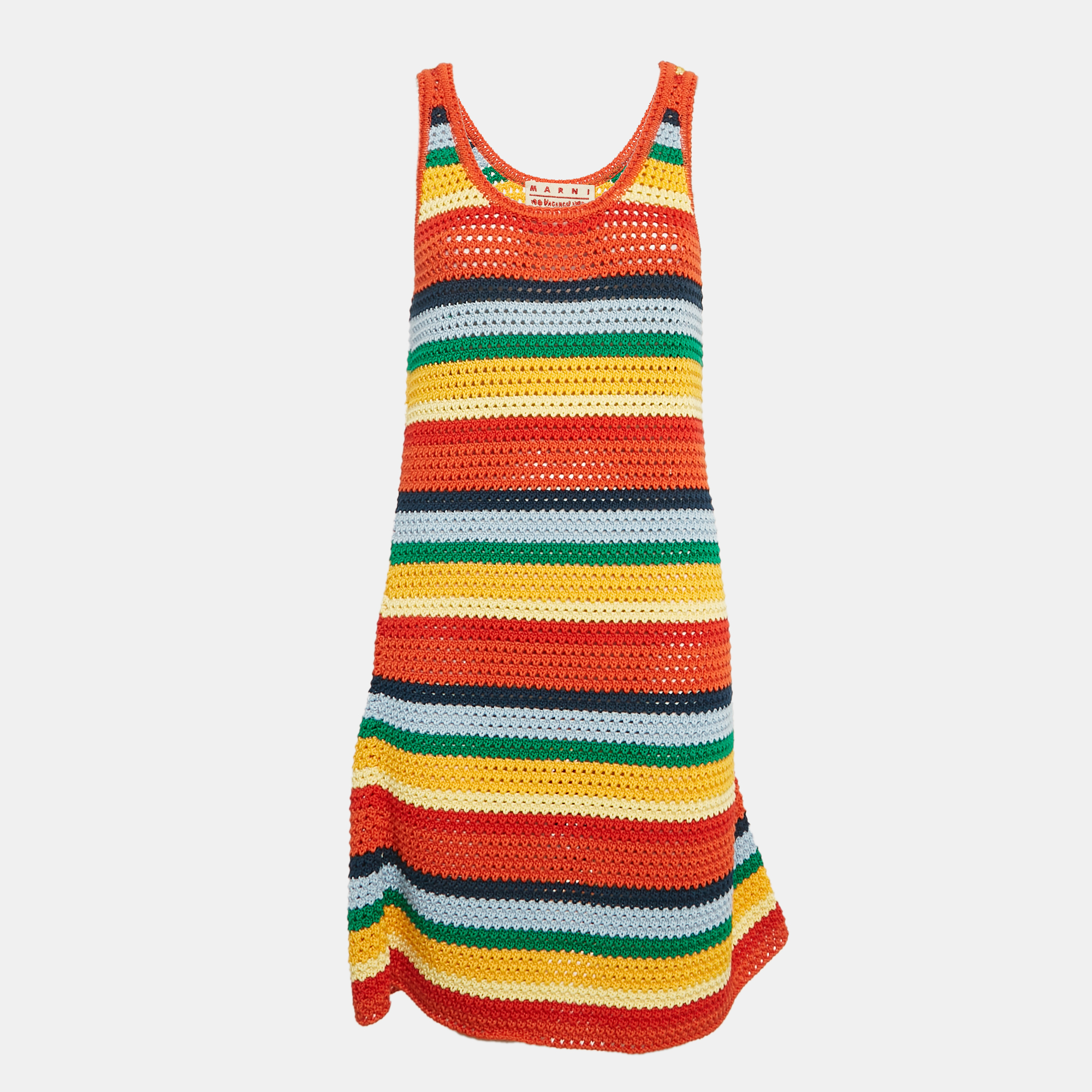 

Marni x No Vacancy Inn Multicolor Stripe Crochet Mini Dress L