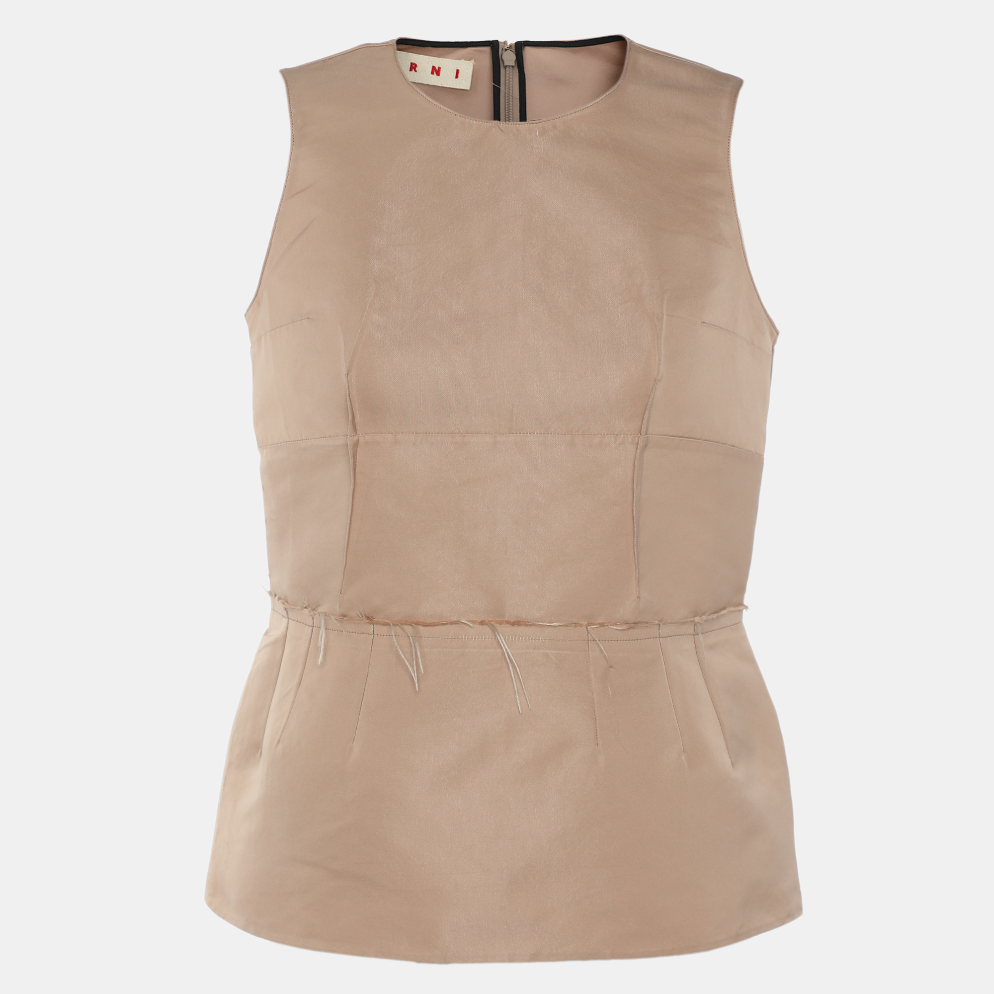 

Marni Beige Satin Sleeveless Top S