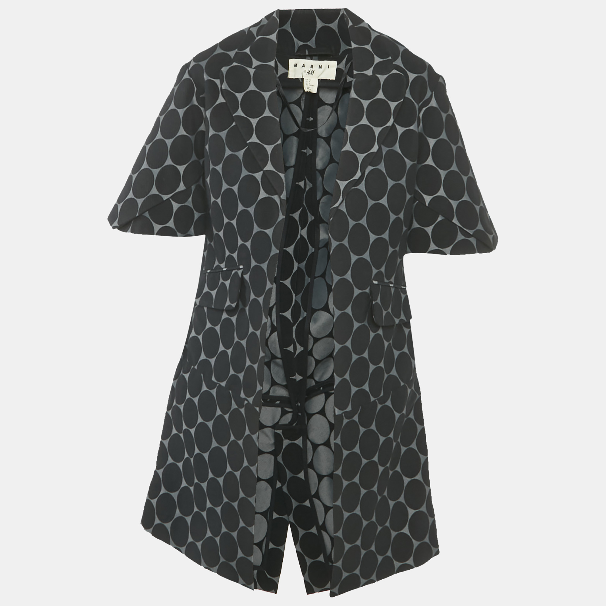 

Marni x H&M Black Dots Jacquard Open Front Jacket XS