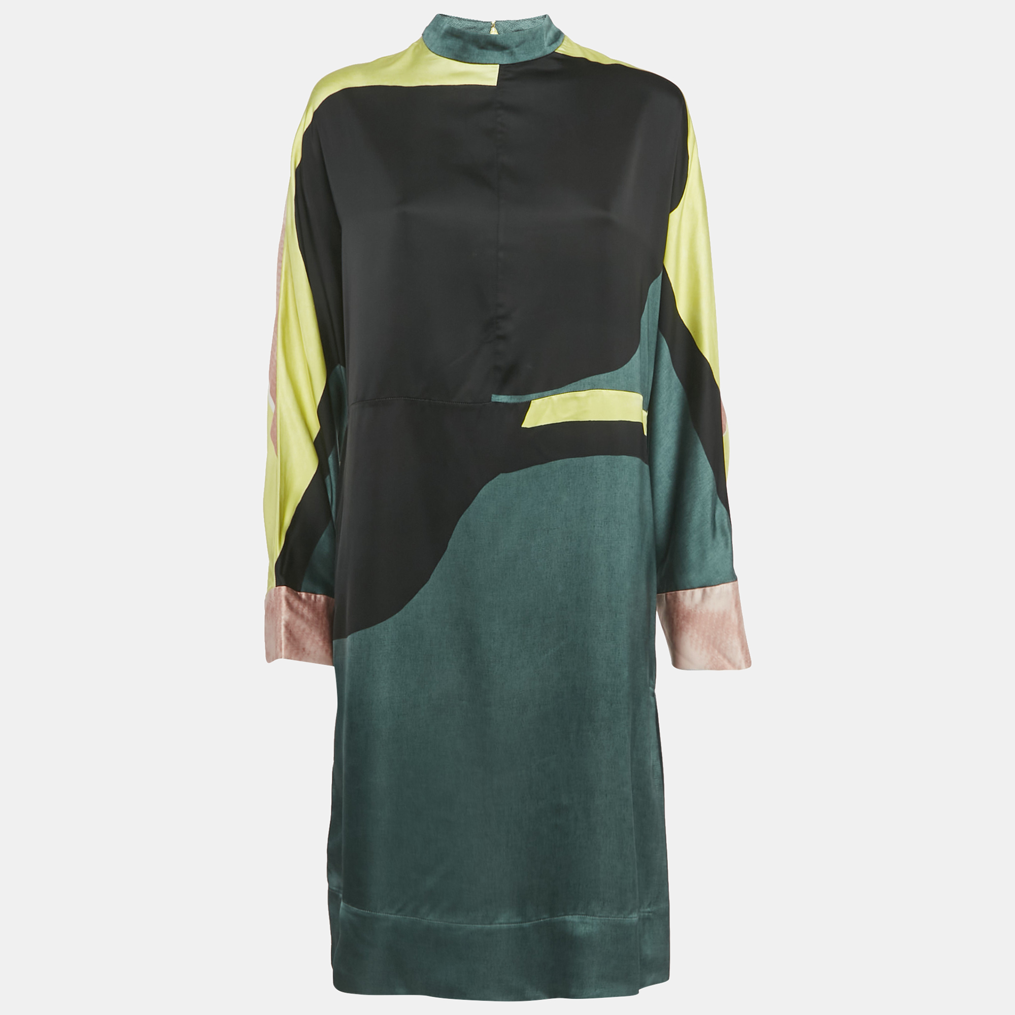 

Marni Multicolor Satin Shift Dress M