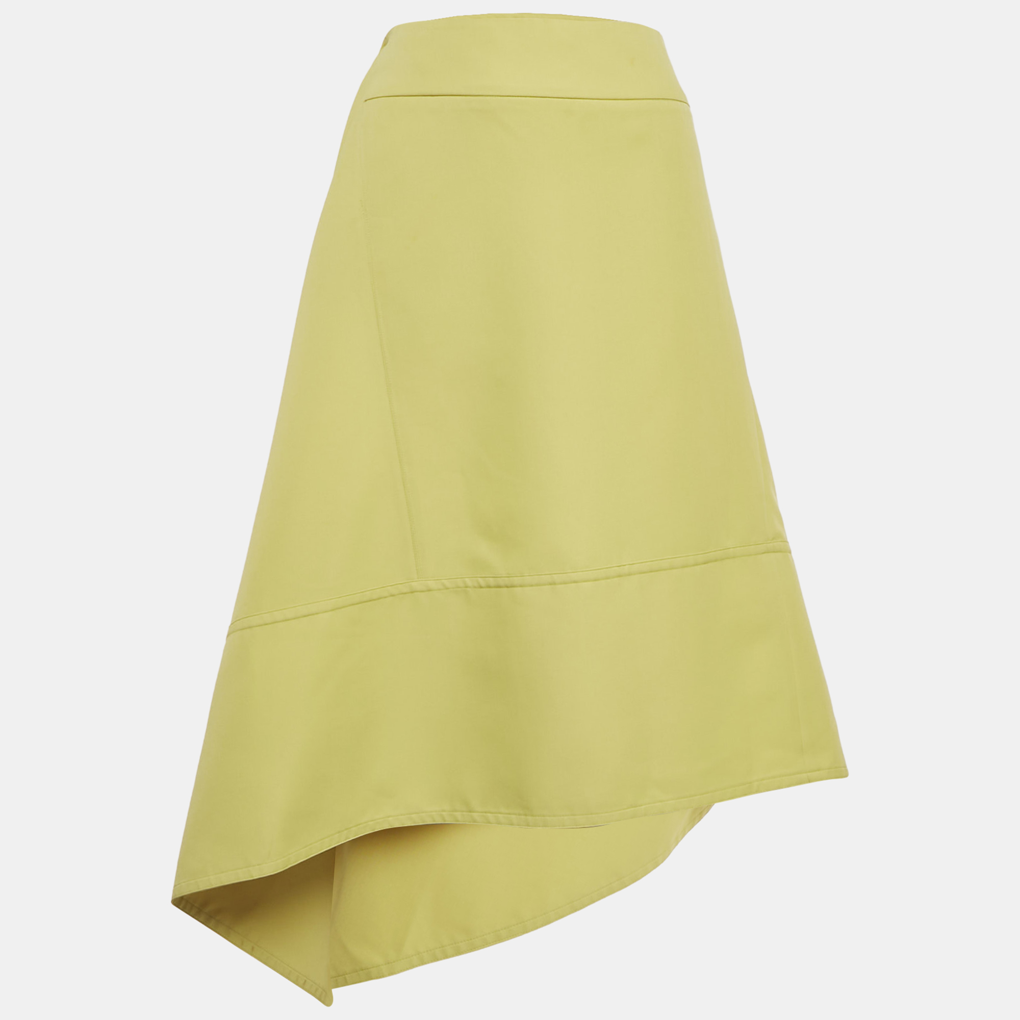 Pre-owned Marni Green Gabardine Handkerchief Hem Midi Skirt M