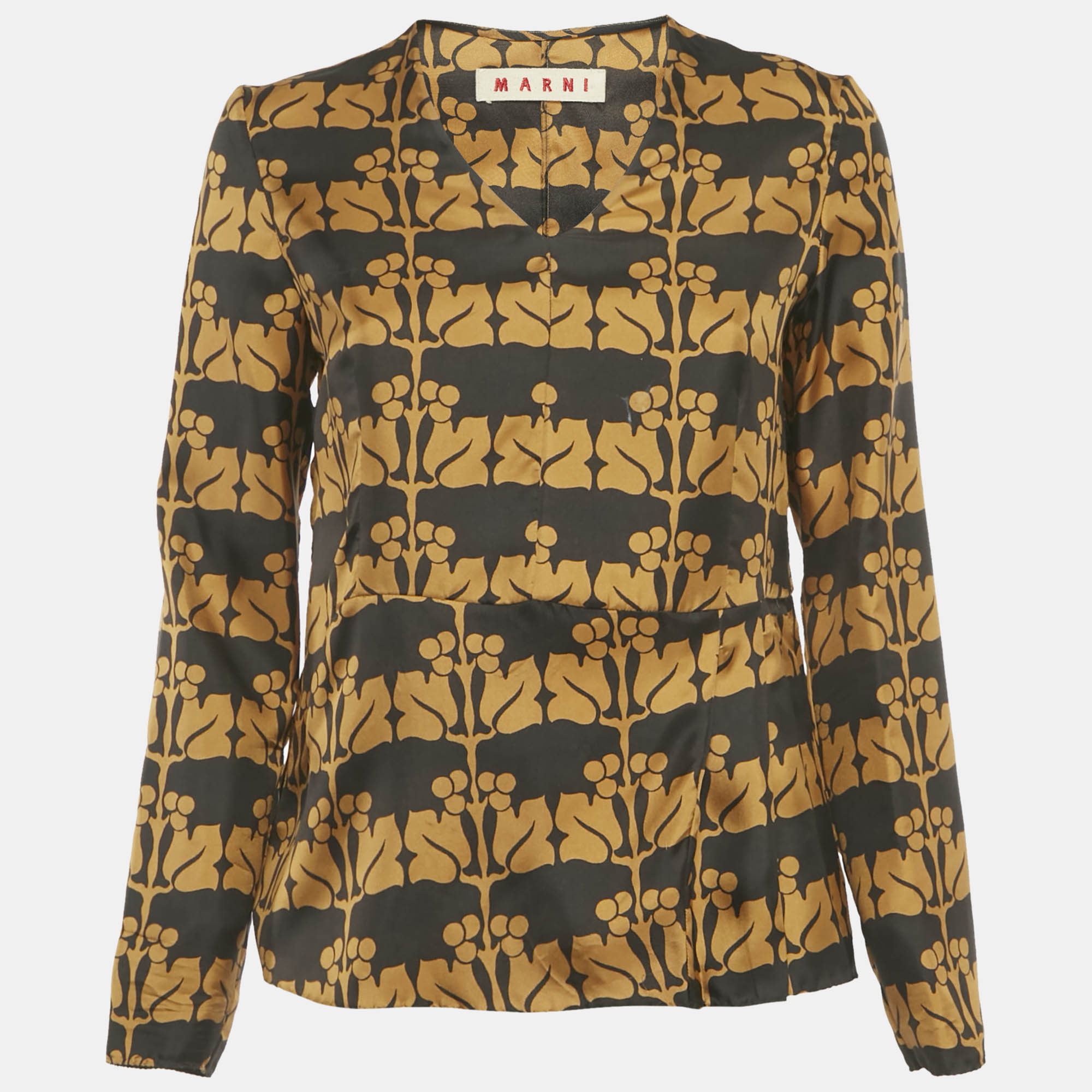 

Marni Brown Printed Silk Top S