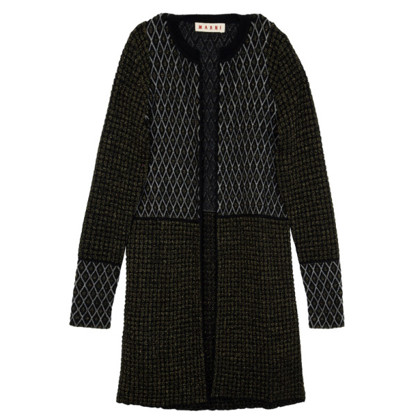 Marni Black Long Knit Cardigan M