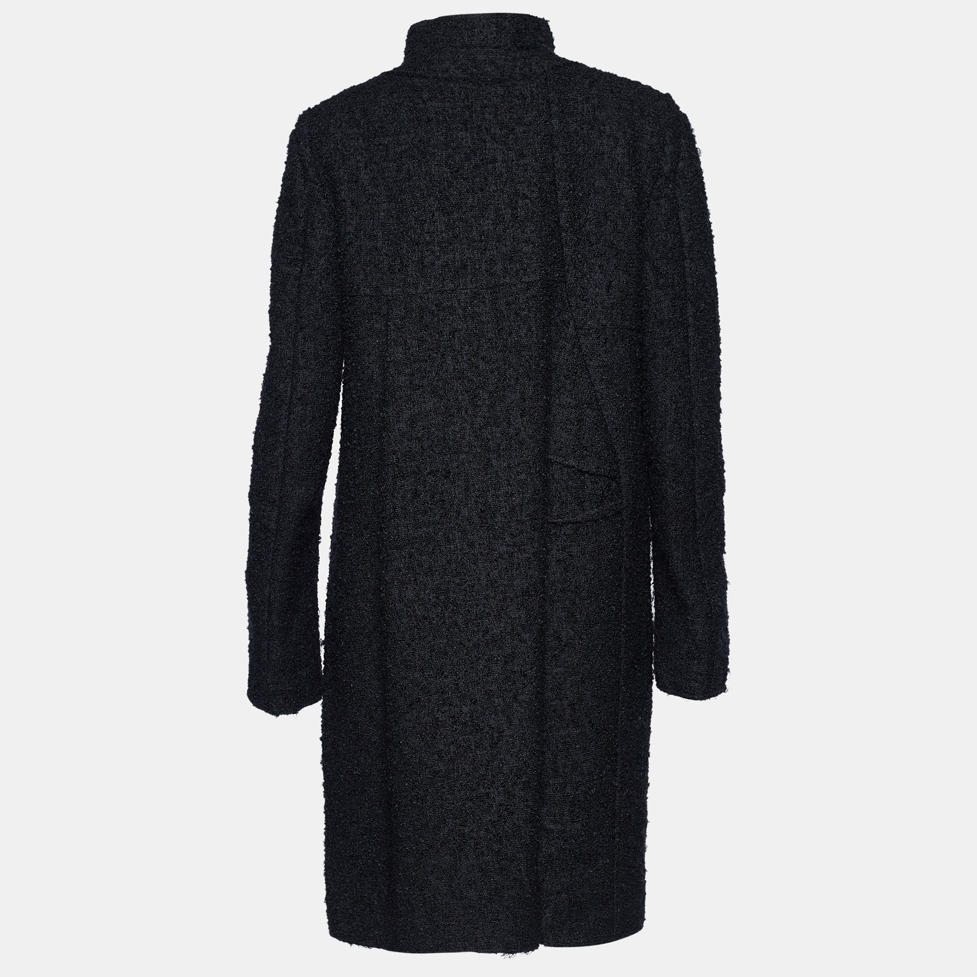 

Marni Black Mohair & Wool Tweed Button Front Coat