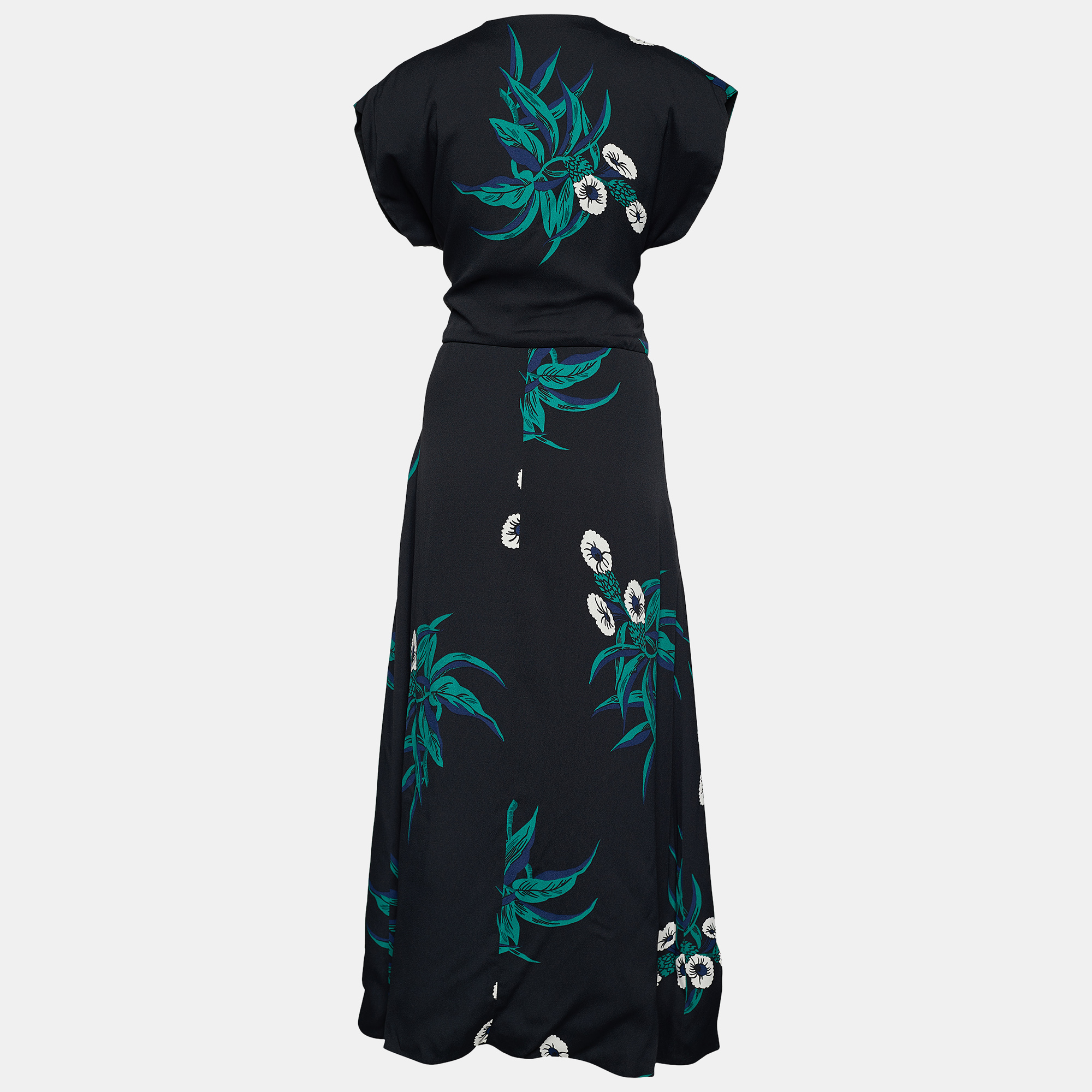 

Marni Black Crepe Sequin Embellished Midi Dress