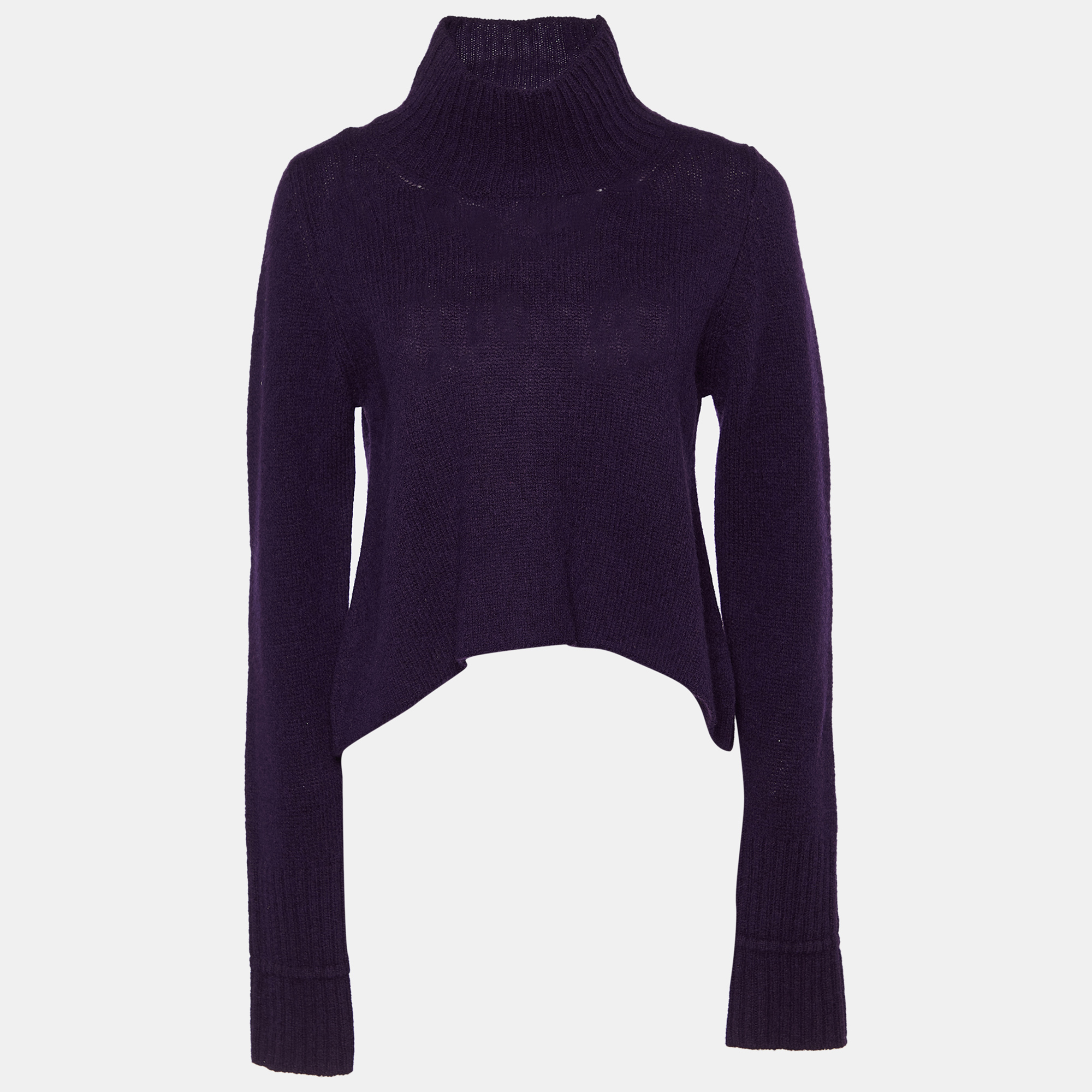 Pre-owned Marni Purple Wool Knit Turtle Neck Sweater M