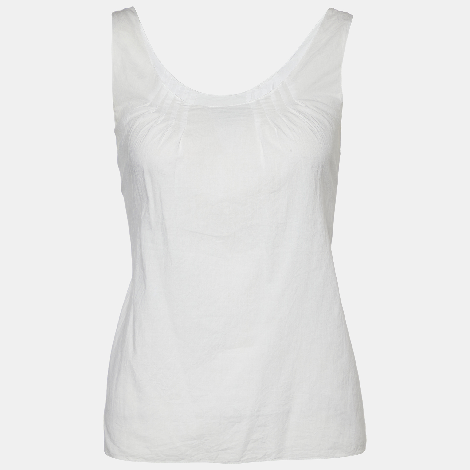 Pre-owned Marni White Cotton Sleeveless Top M
