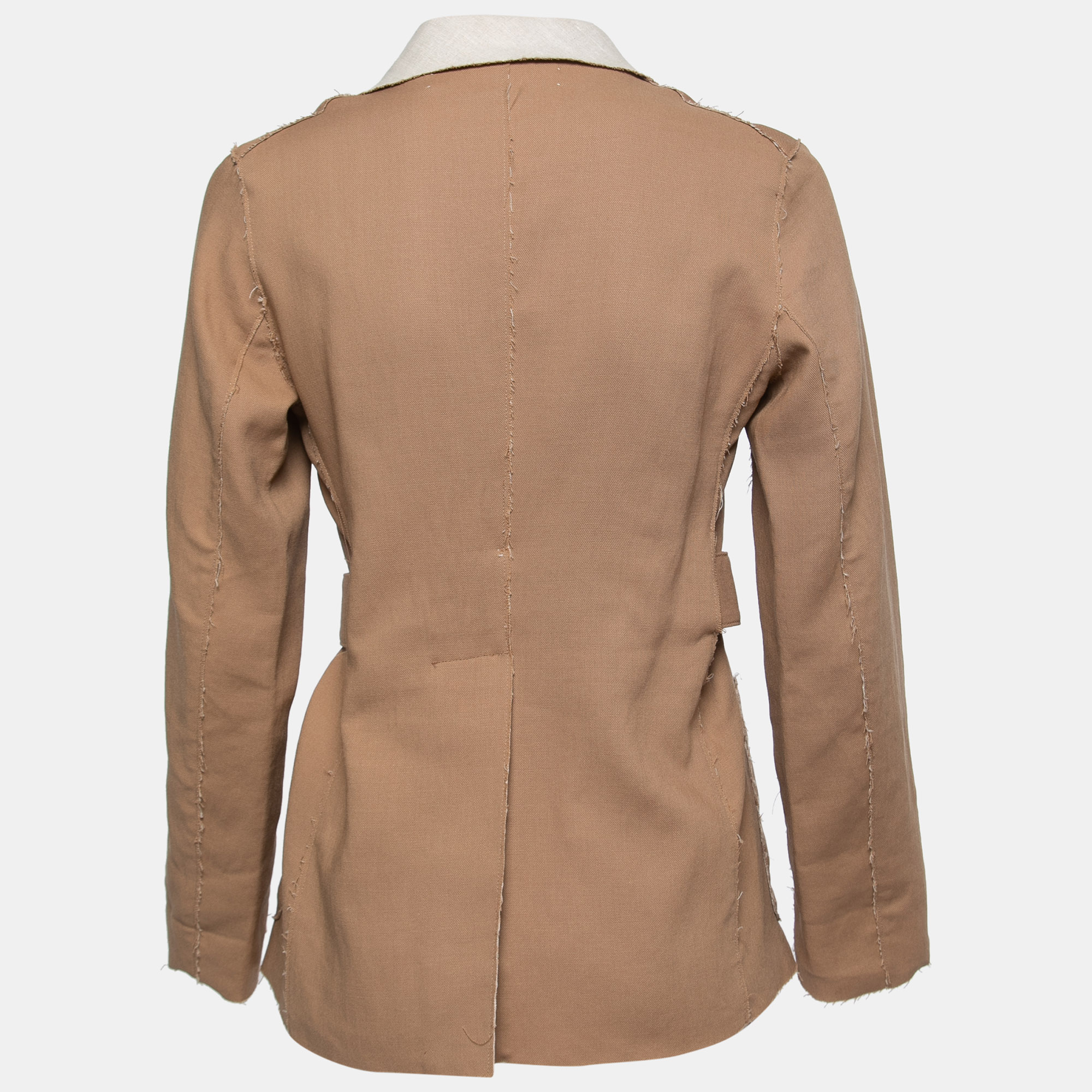 

Marni Brown Wool & Linen Belted Jacket