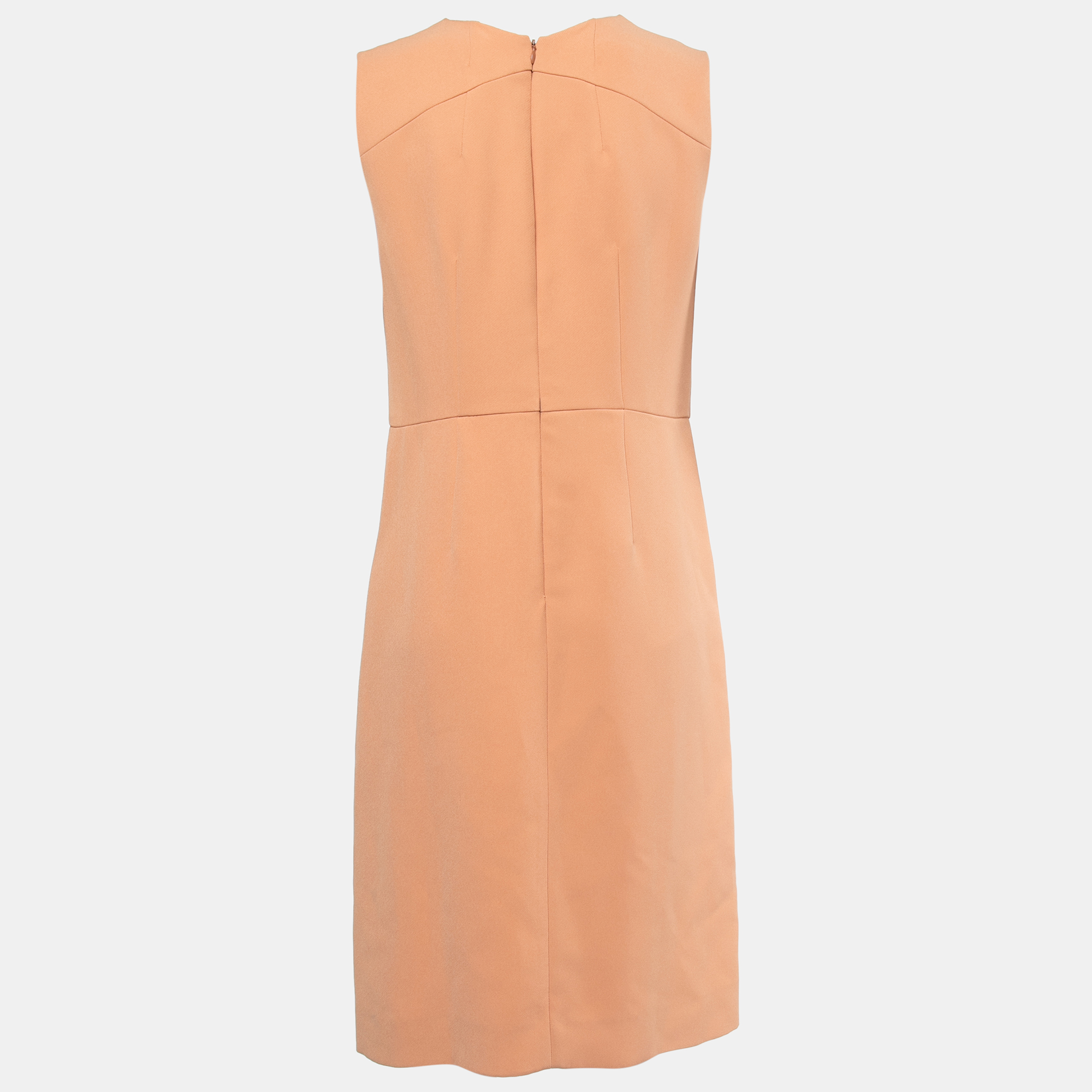 

Marni Light Orange Crepe Sleeveless Short Dress