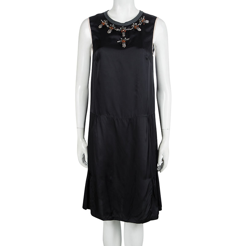 

Marni Winter Edition Black Embellished Sleeveless Dress