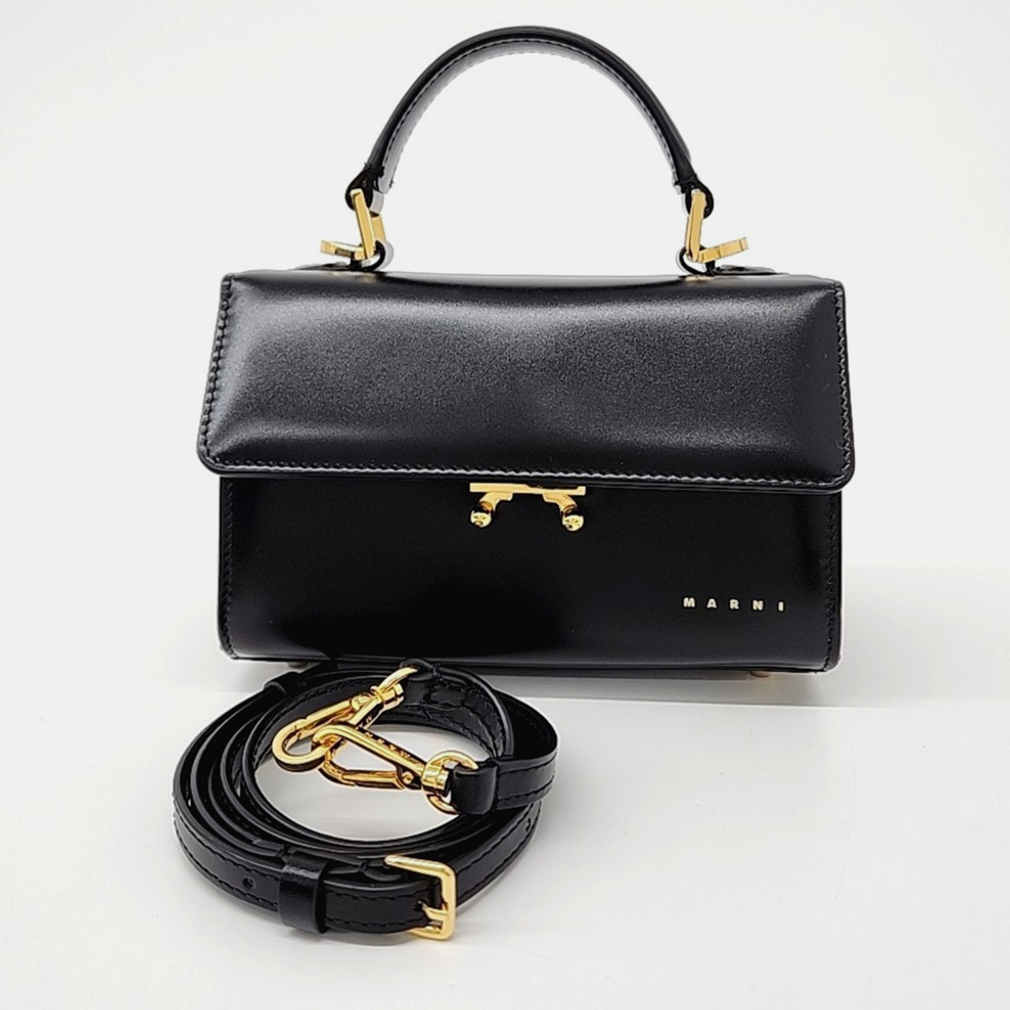 

Marni Black Leather Relativity Mini Bag