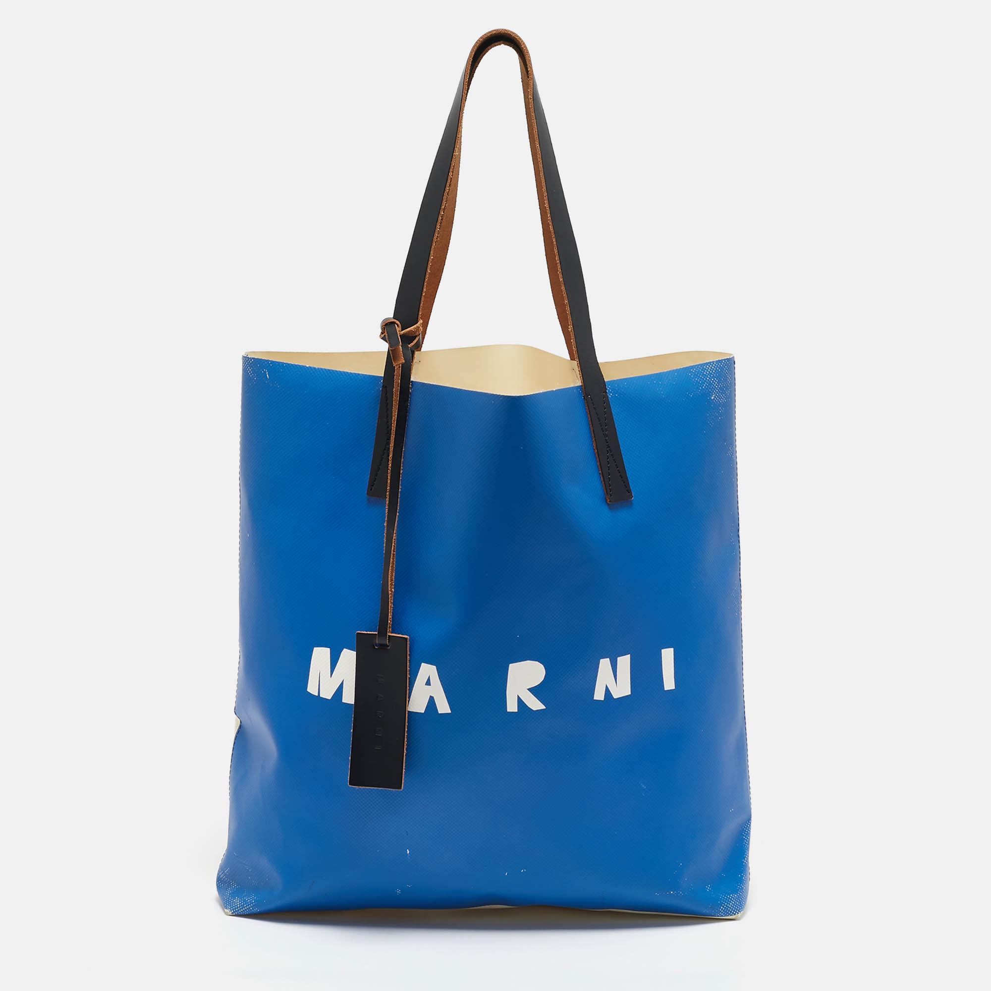 

Marni Blue/Cream Coated Nylon Tribeca Tote