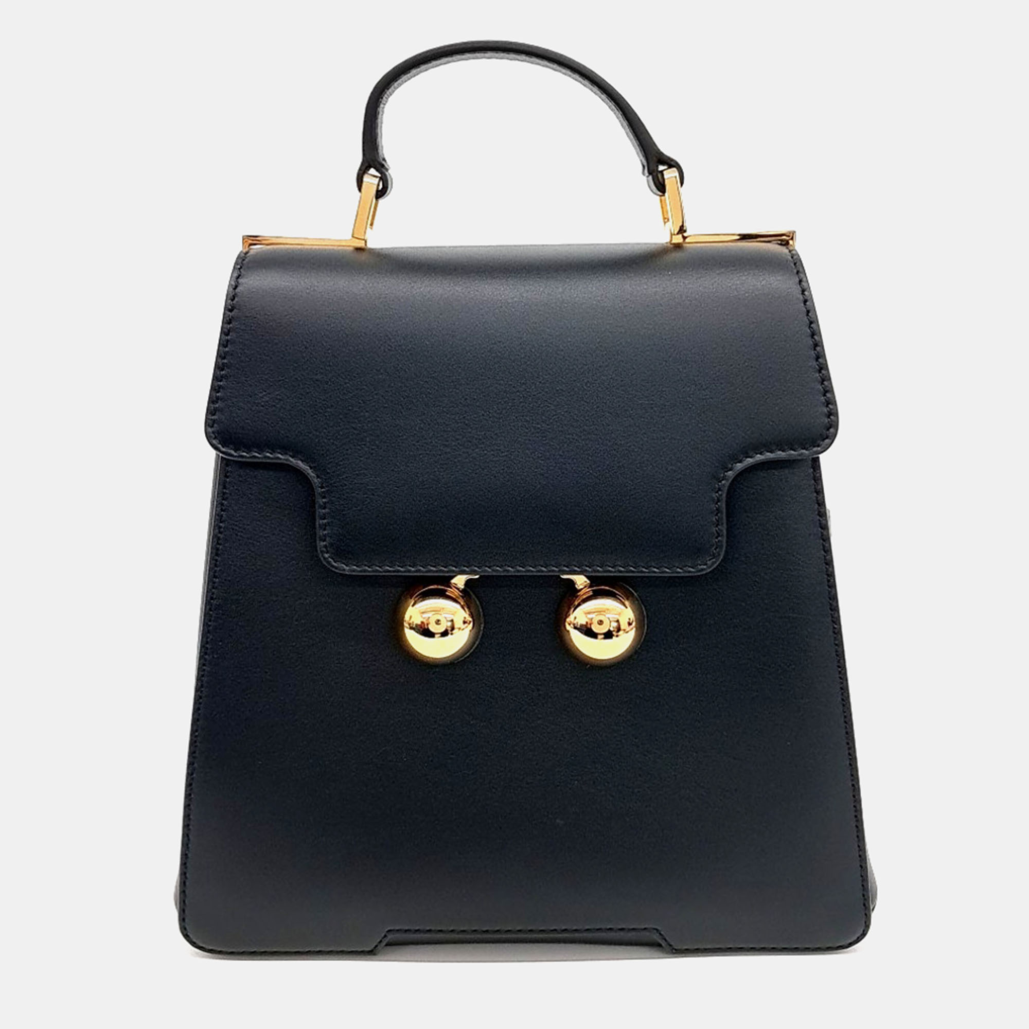 

Marni Black Leather Marni trunkaru backpack