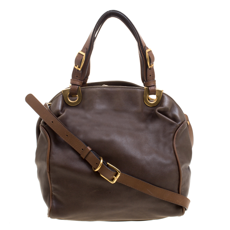 Marni Fatigue Green Leather Shoulder Bag