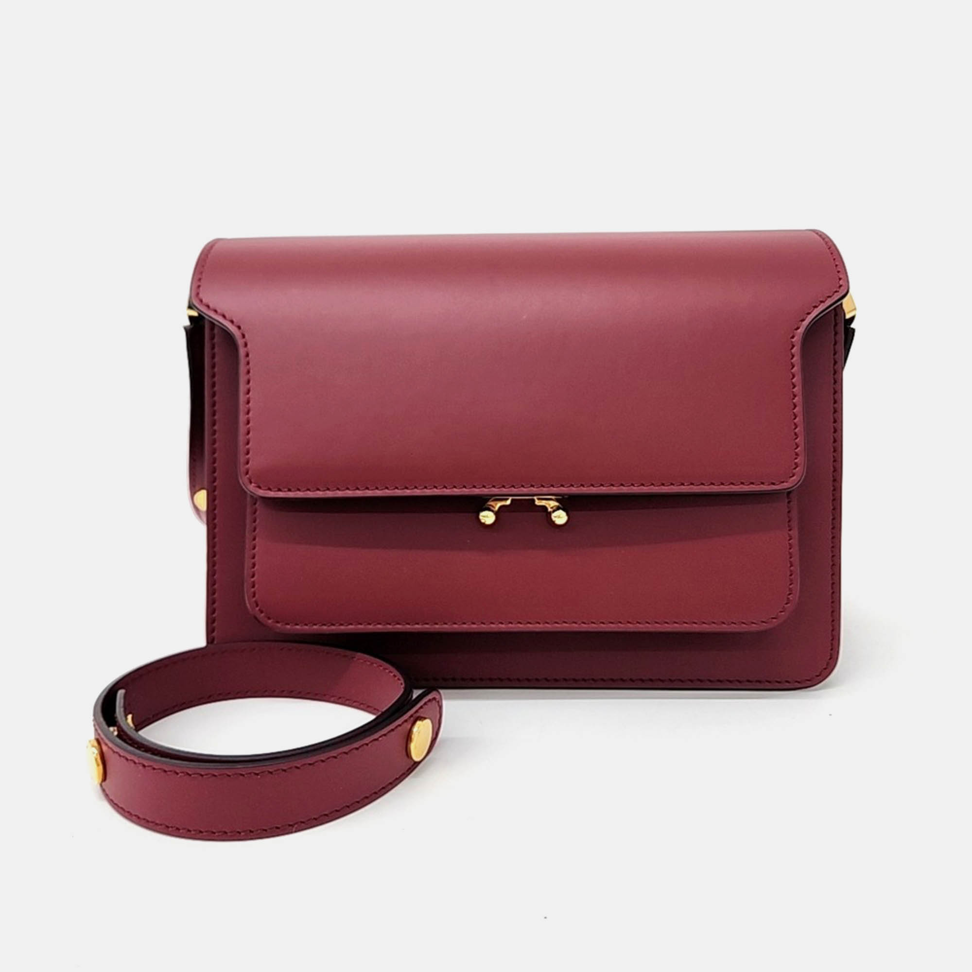 

Marni Burgundy Leather Marni trunk Bag