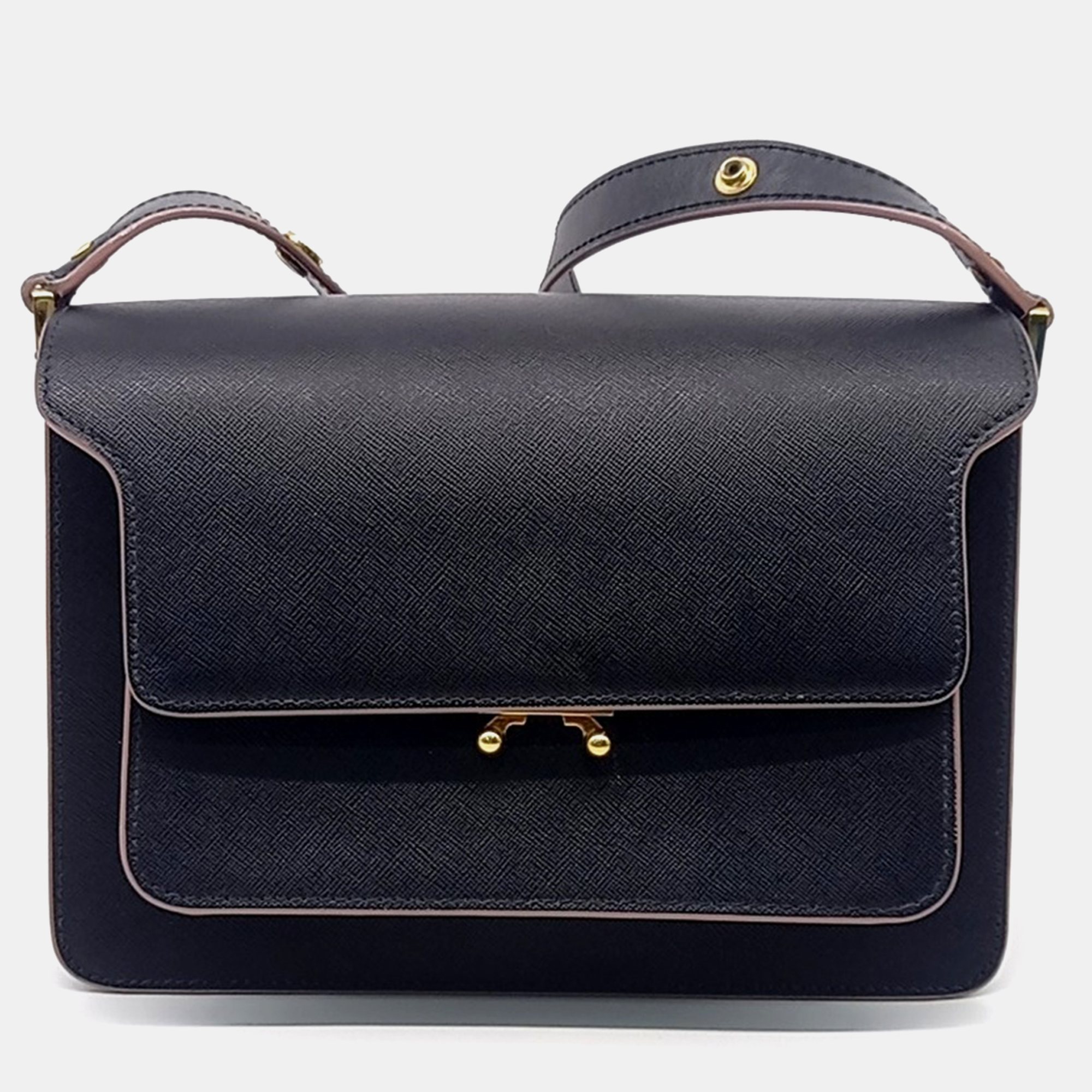 Pre-owned Marni Black Leather Trunk Bag