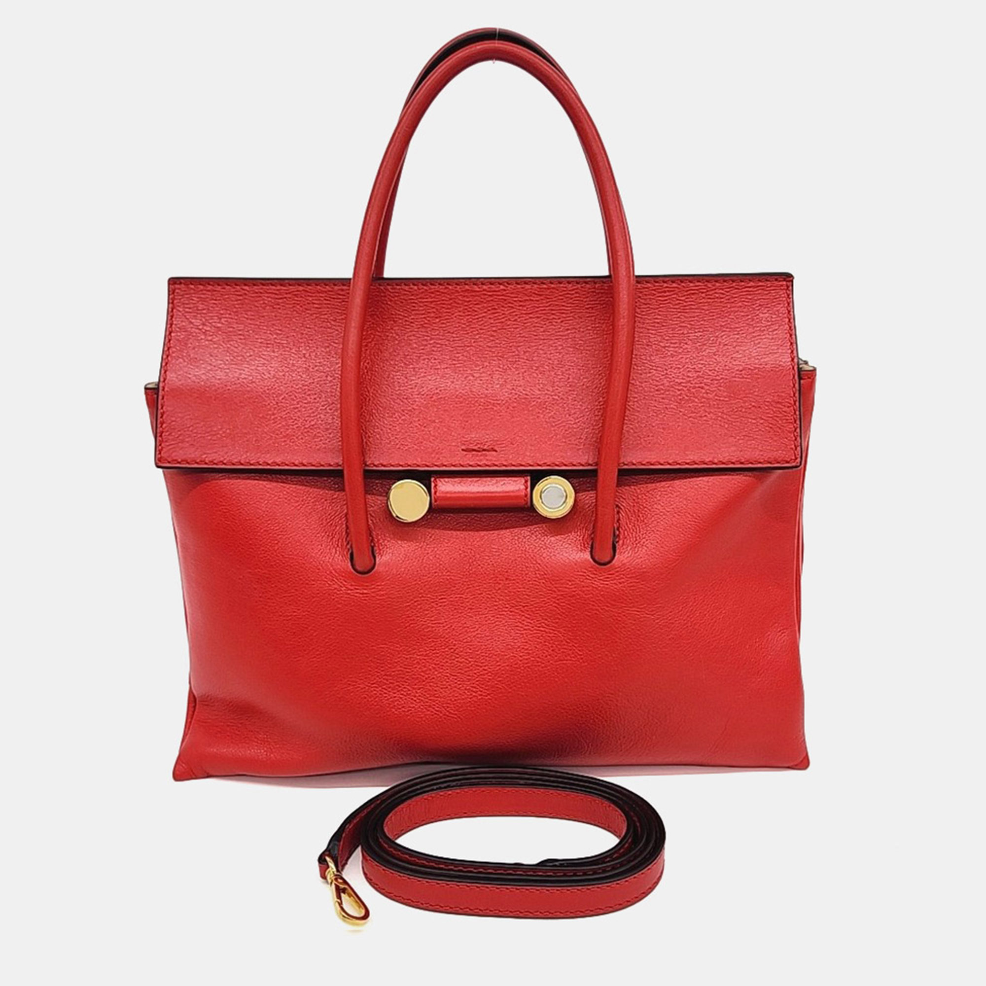 

Marni Red Leather Marni tote and shoulder bag