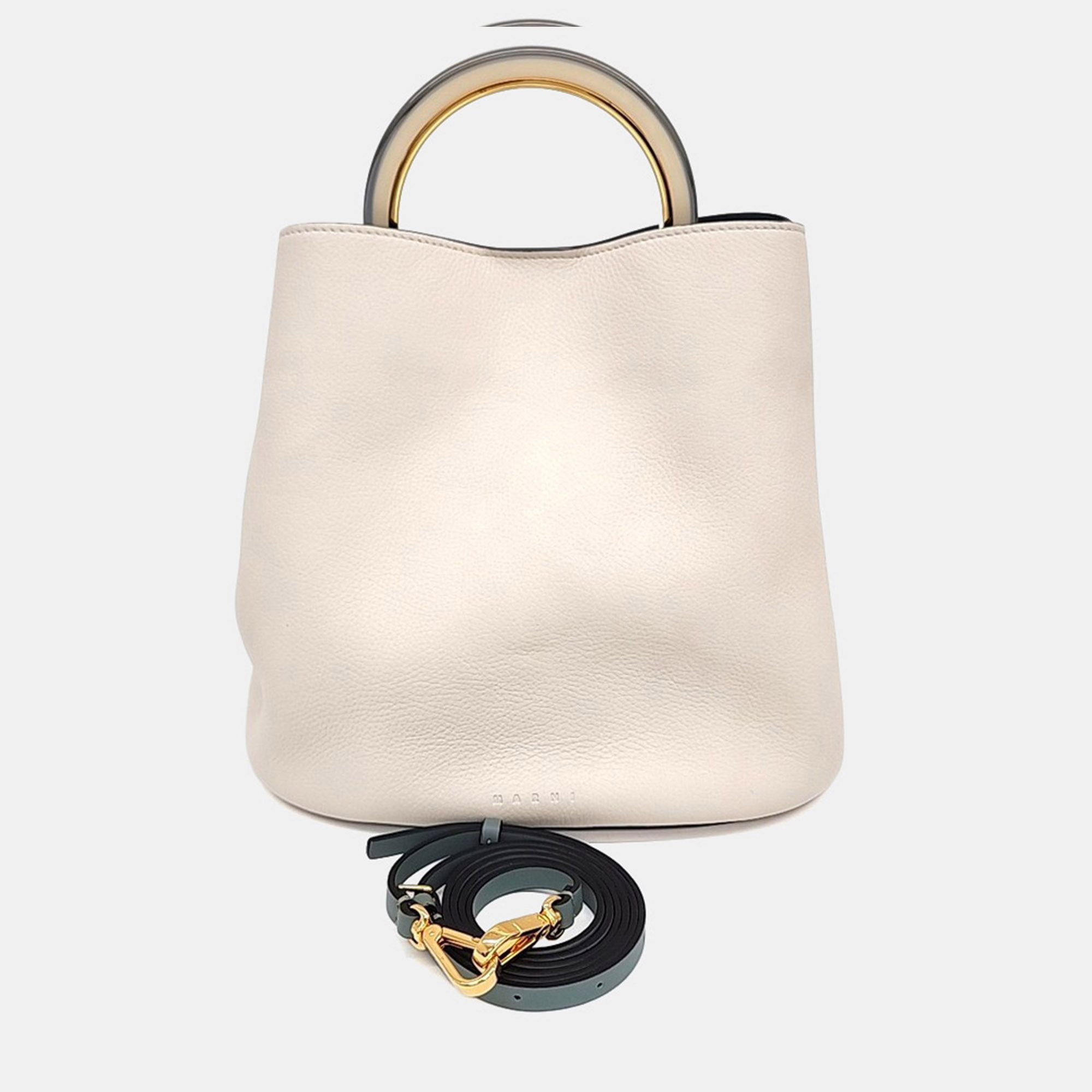 

Marni Cream Leather Marni Pannier Tote and Crossbody Bag