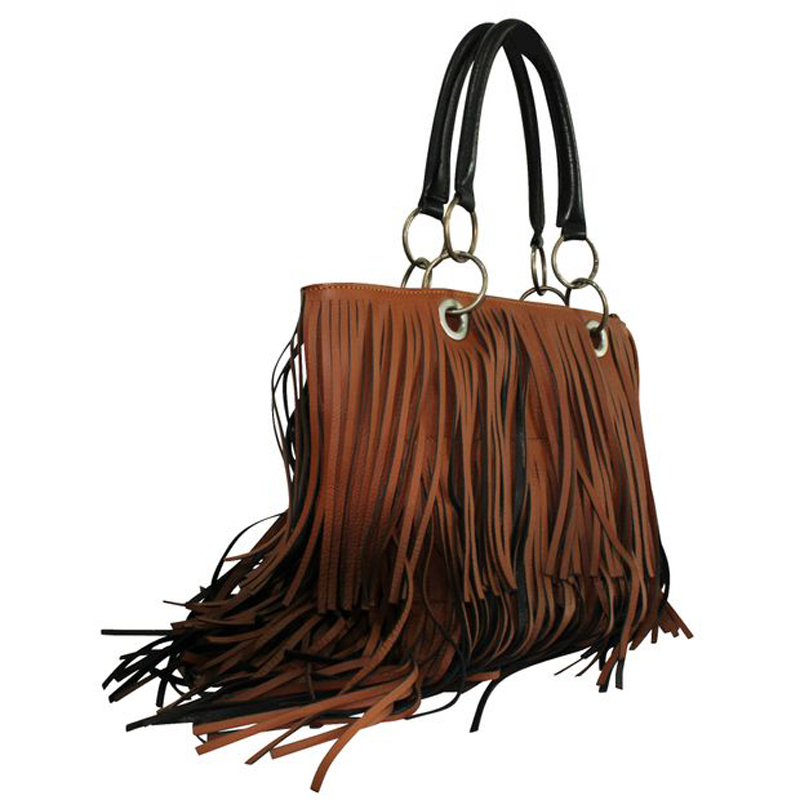 

Marni Brown Leather Fringes Tote