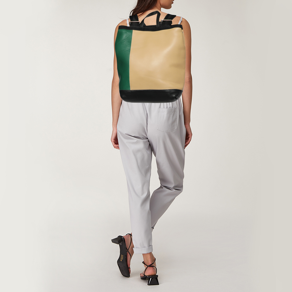

Marni Multicolor Leather Color Block Backpack