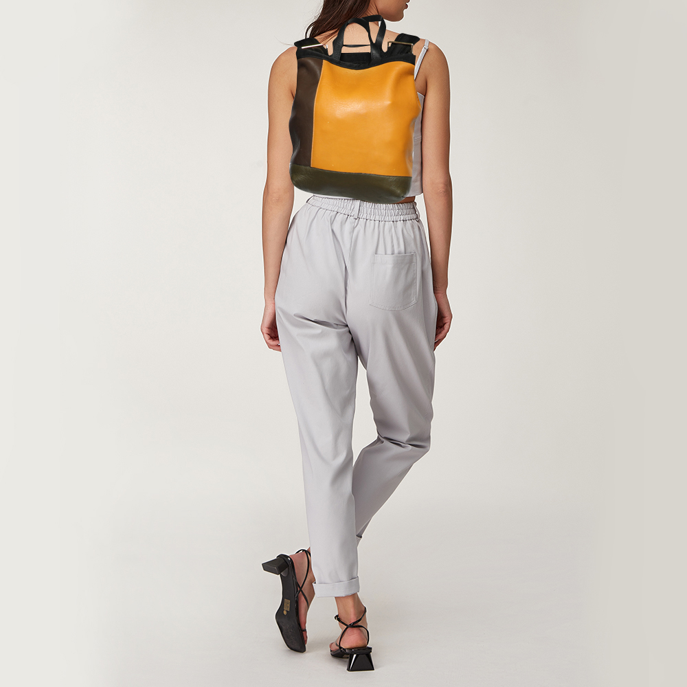 

Marni Multicolor Leather Color Block Backpack