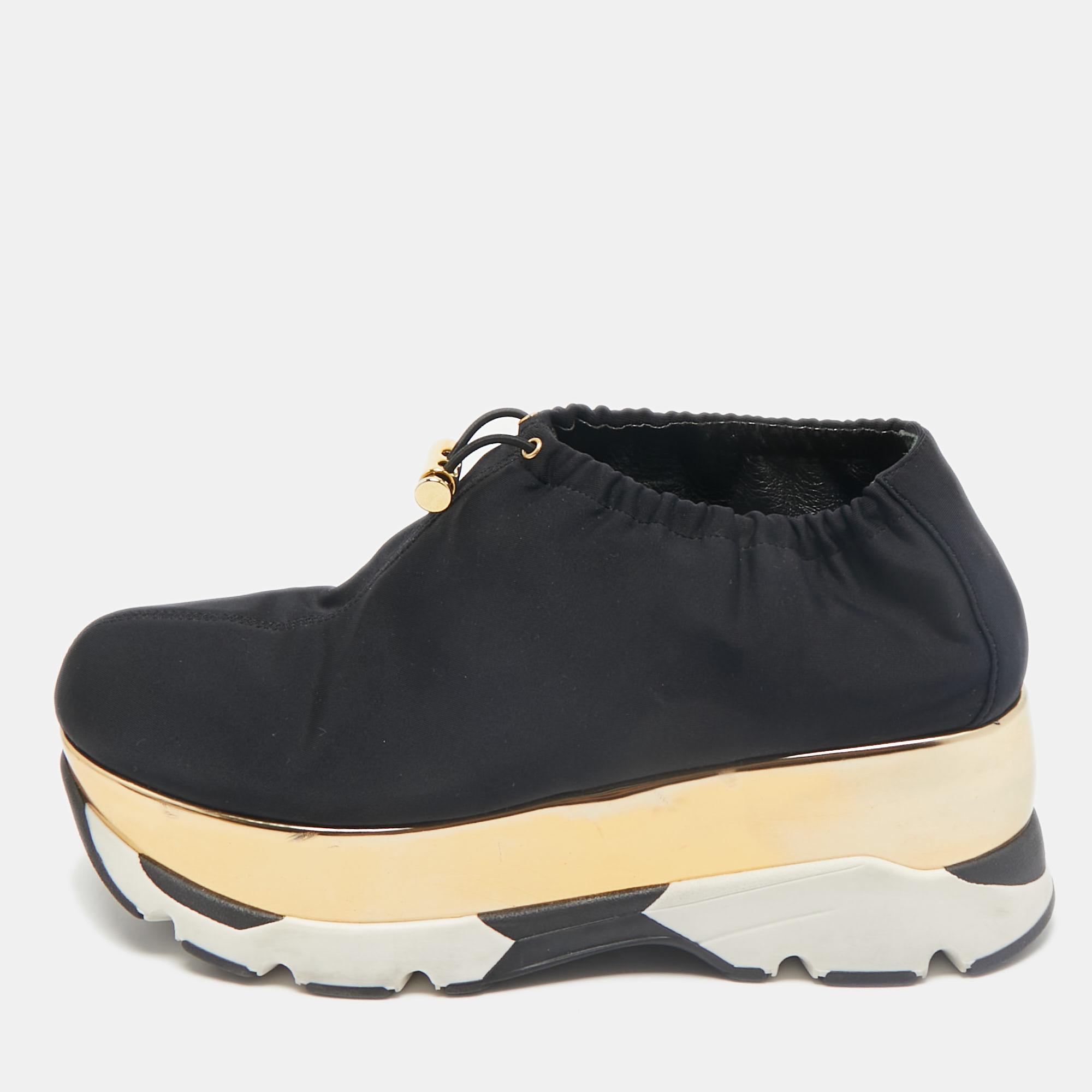 

Marni Black Nylon Platform Bungee Sneakers Size