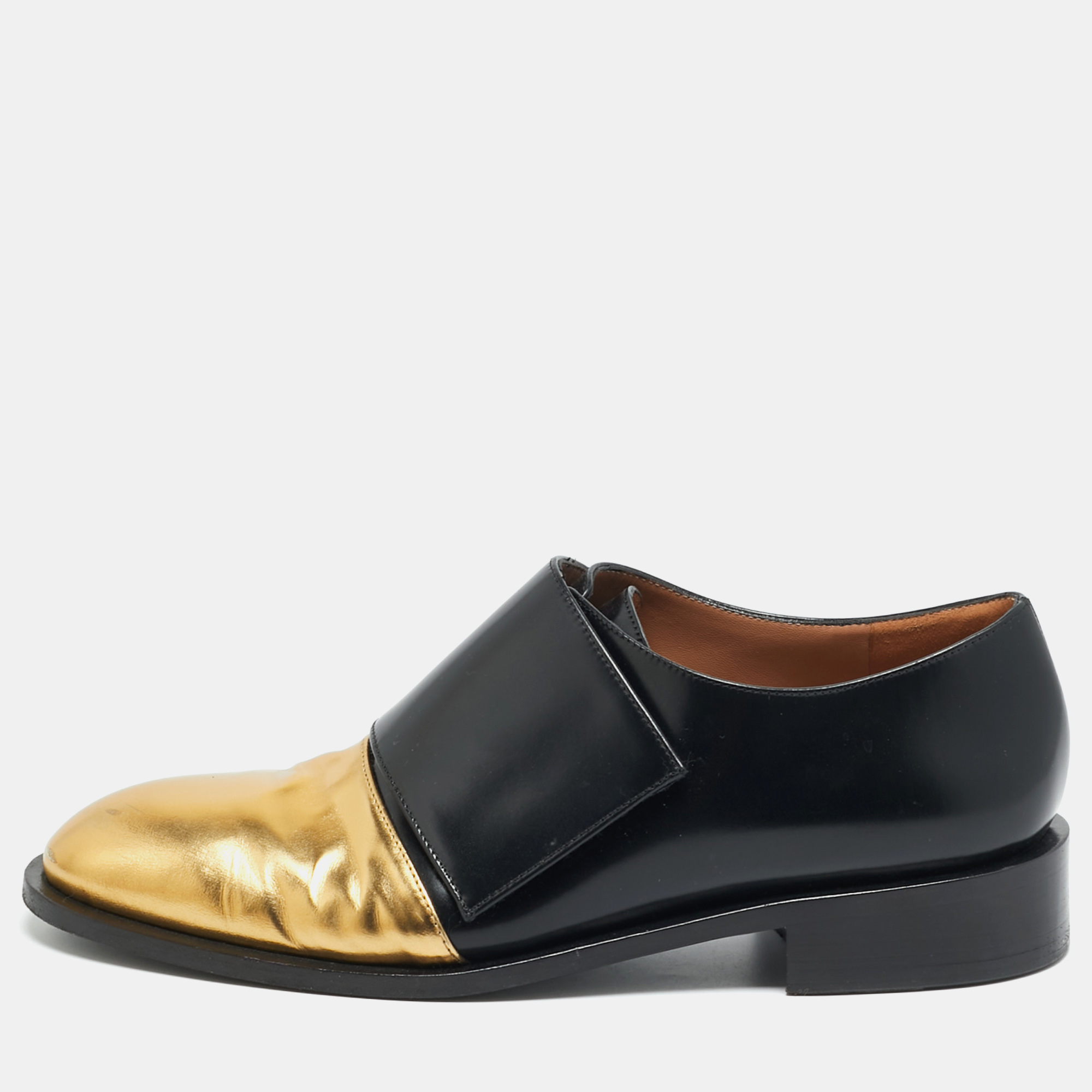 Pre-owned Marni Trunk Size 39.5 Black Leather Oxfords