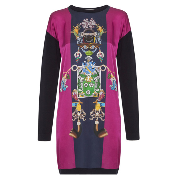 Mary Katrantzou Knipi Purple Sweater Dress M