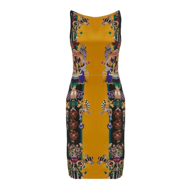 Pre Owned Mary Katrantzou Halle Printed Crepe Sheath Dress S