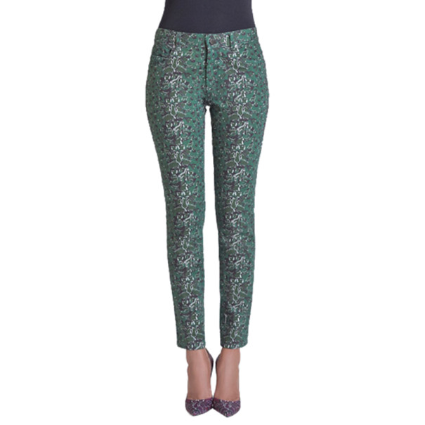 

Mary Katrantzou Peacock Green Printed Skinny Jeans