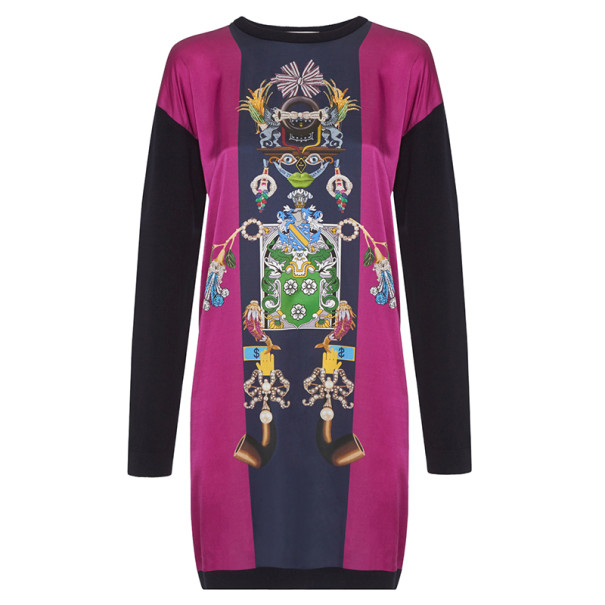 Pre Owned Mary Katrantzou Knipi Purple Sweater Dress S