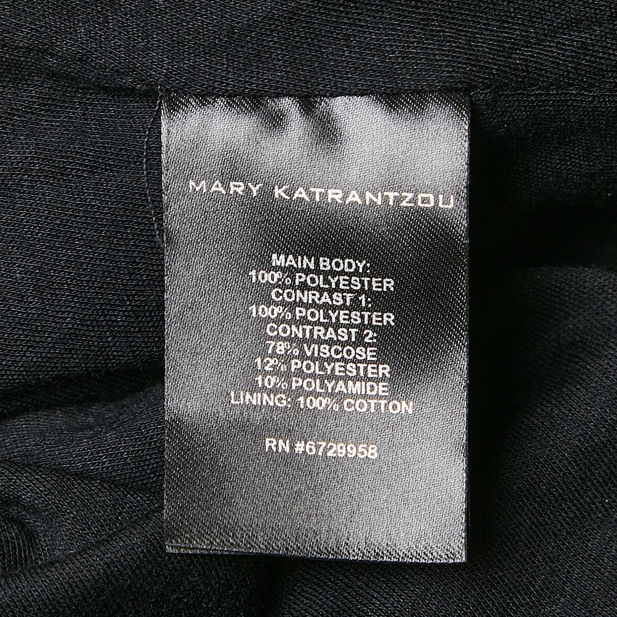 MARY KATRANTZOU Sequin Knit Rainbow Sleeve Detail Magpie Sweater M 