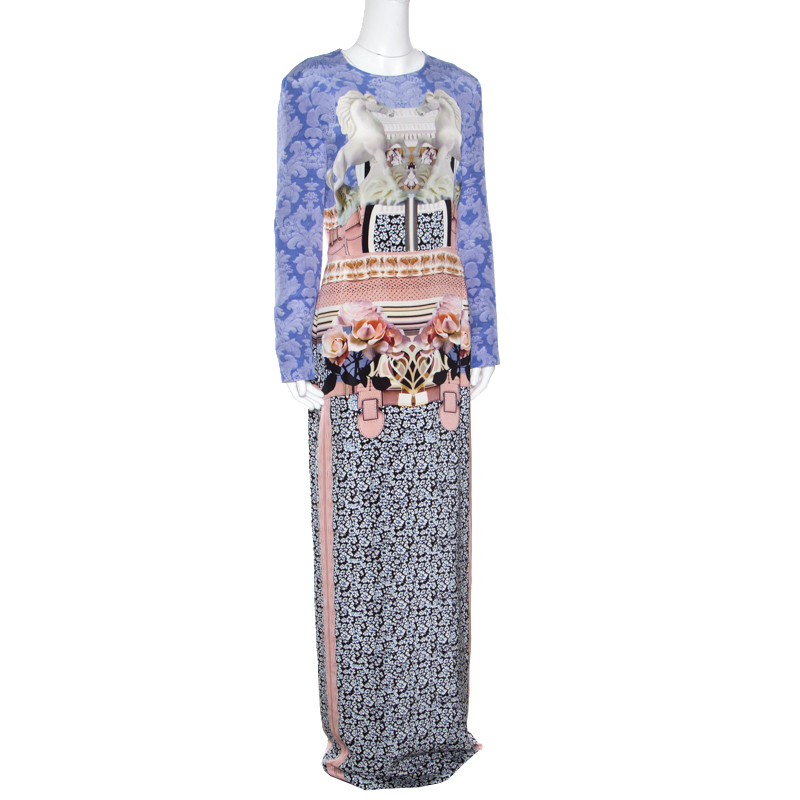 

Mary Katrantzou Multicolor Horse Print Silk Heavy Crepe Powdy Dress