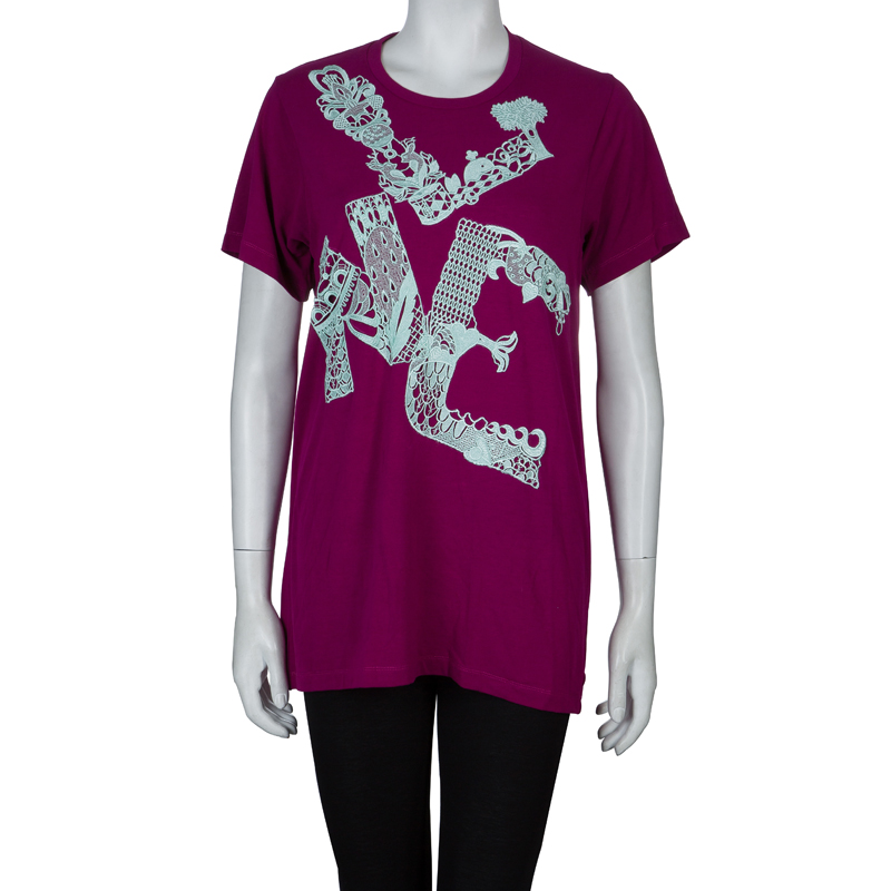 

Mary Katrantzou Pink Lace Patch T Shirt