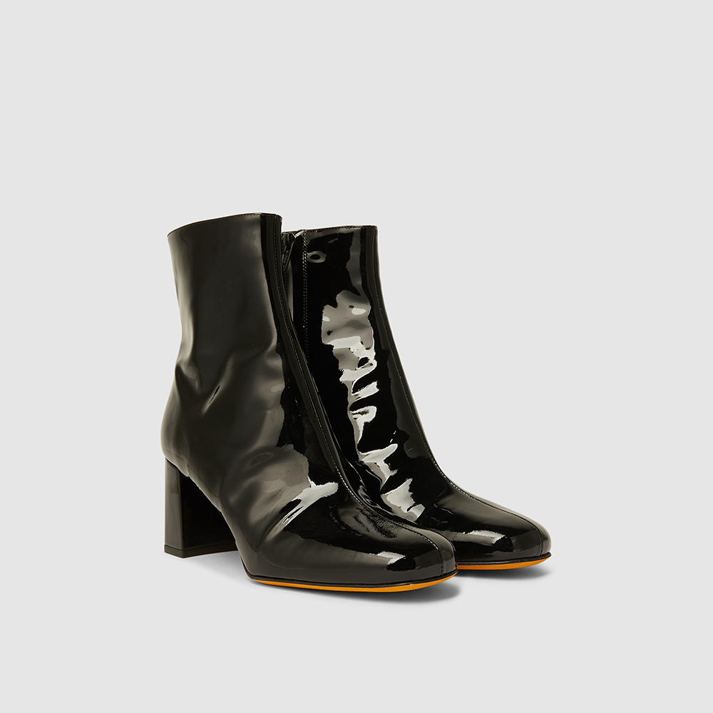 

Maryam Nassir Zadeh Black Agnes Patent Leather Boots Size IT