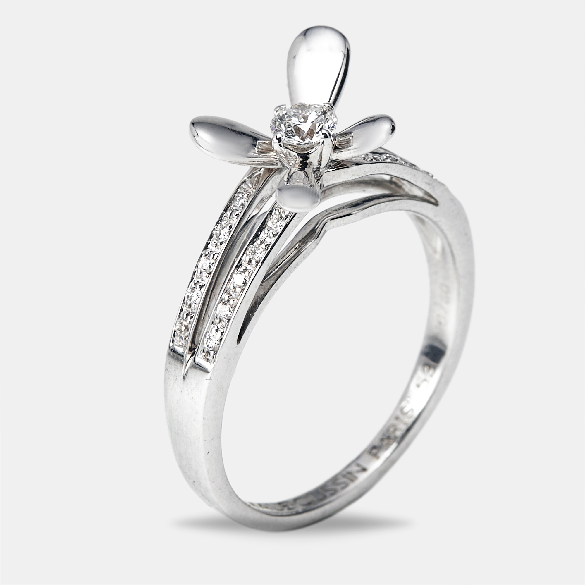 

Mauboussin Moi Aimer Toi Diamonds 18k White Gold Ring Size
