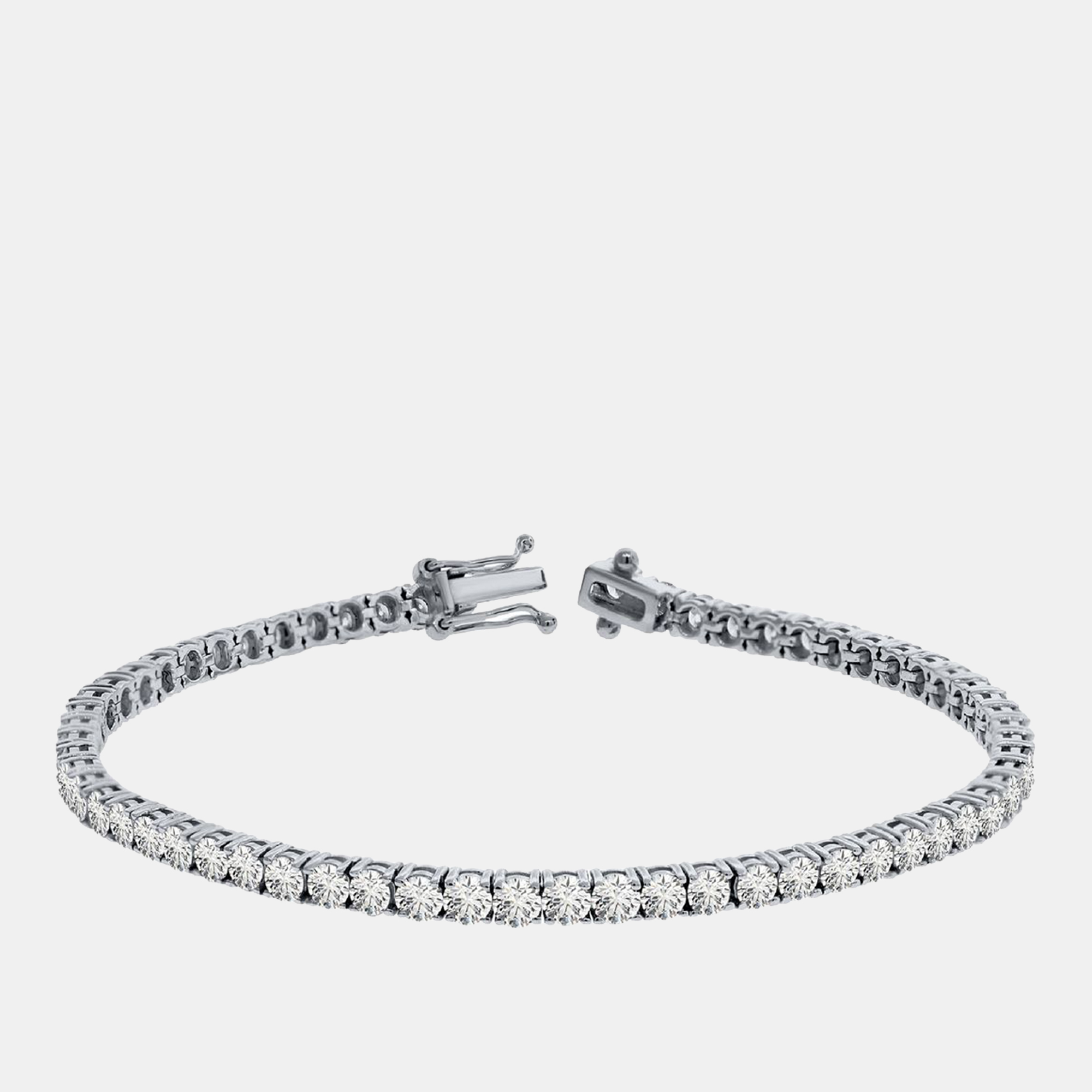 

5.00 cts Brilliant Cut Round Lab Grown Diamond 14K Solid White Gold 7" Tennis Bracelet